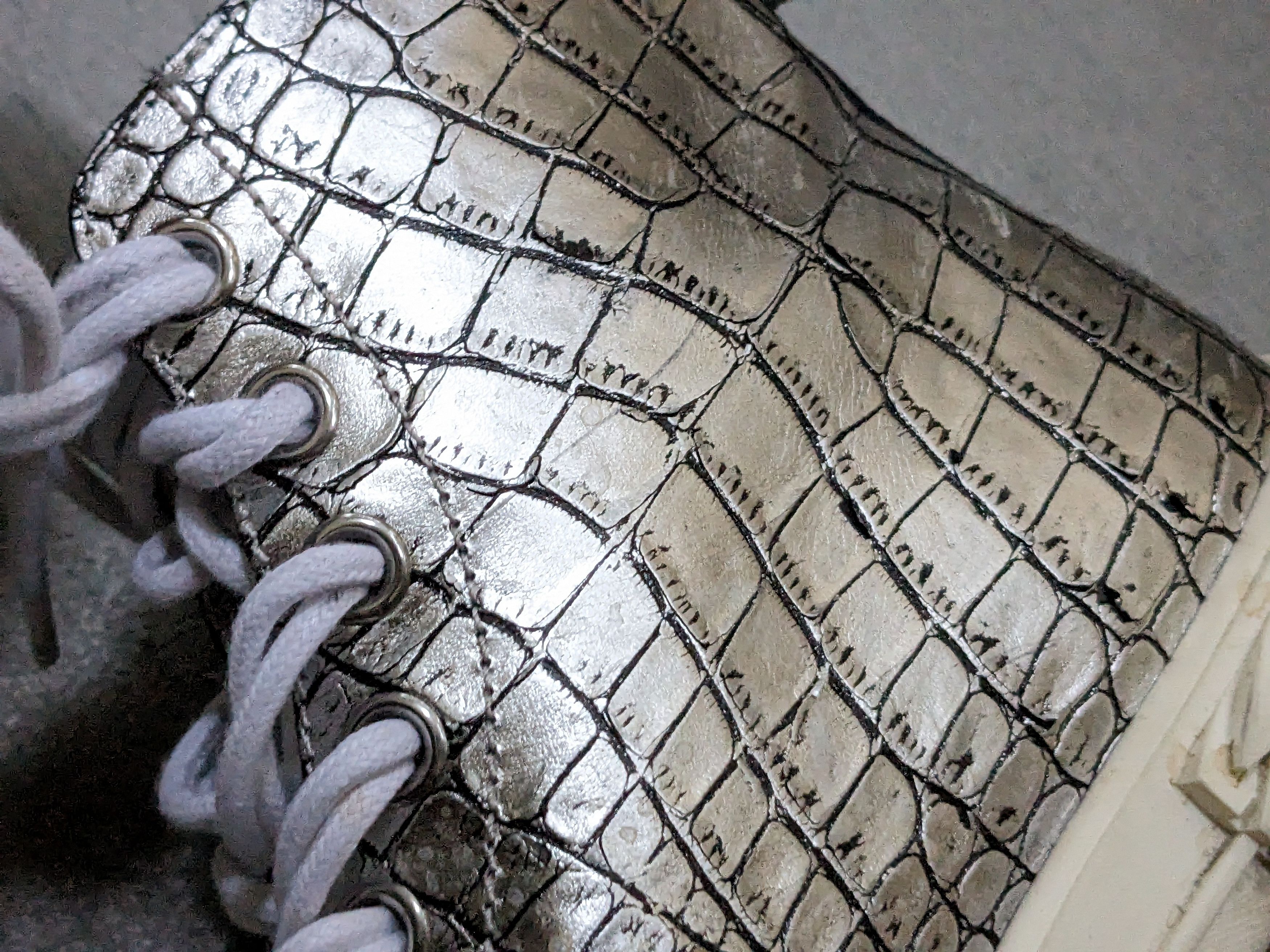 Giuseppe Zanotti Giuseppe Zanotti Sneakers Silver Crocodile Embossed High Top Size US 10 / EU 43 - 8 Thumbnail