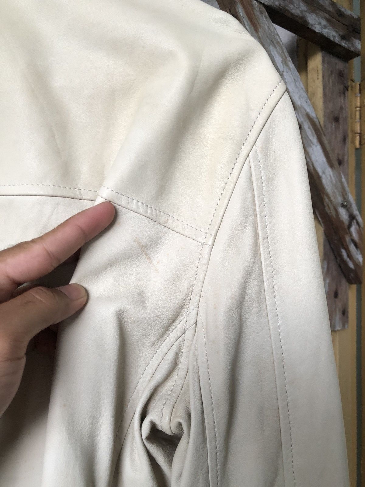J.Lindeberg Vintage J. Lindebert Distressed Lamb Skin Leather Jacket Size US M / EU 48-50 / 2 - 12 Thumbnail