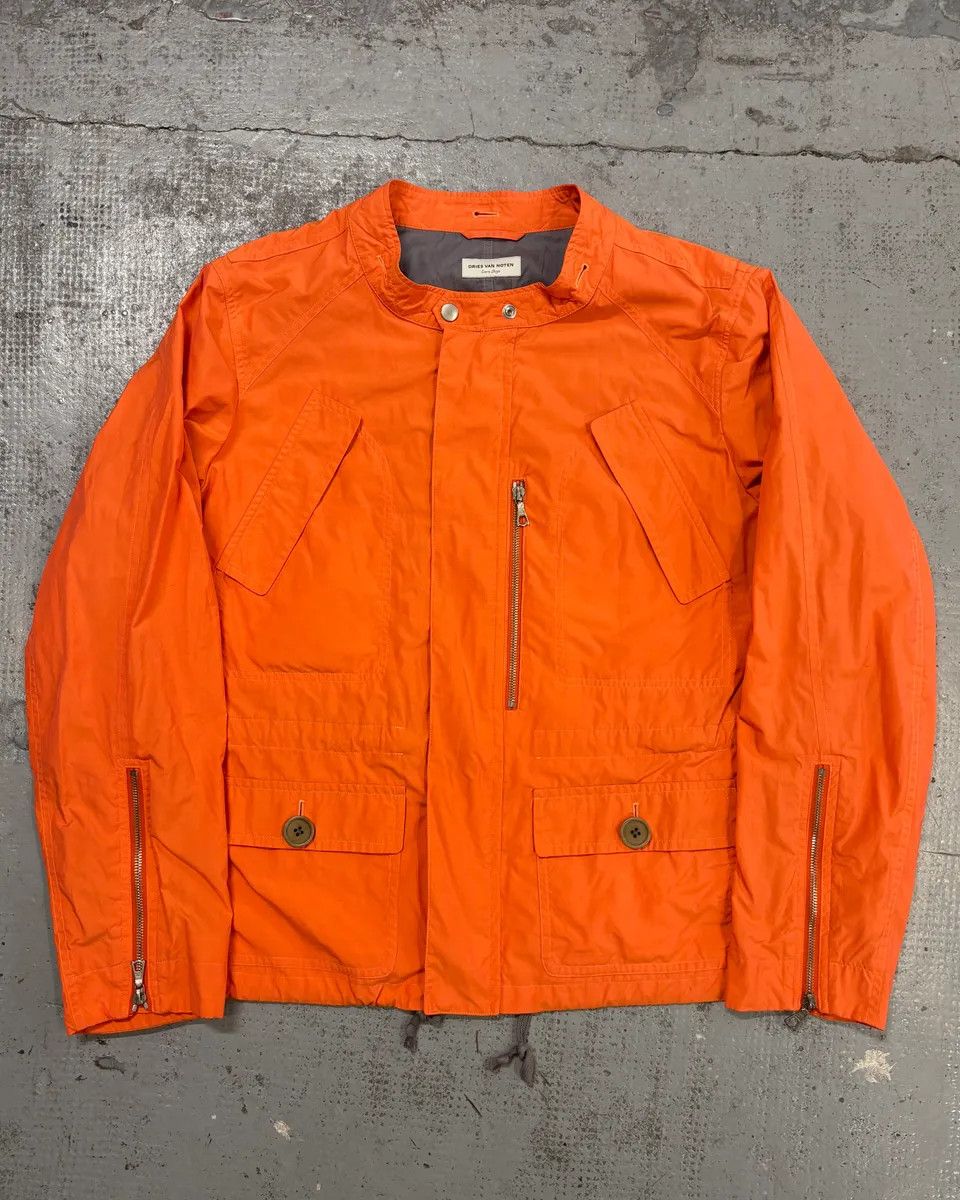 Dries Van Noten Dries Van Noten Orange Nylon Cargo Light Jacket Size US M / EU 48-50 / 2 - 1 Thumbnail
