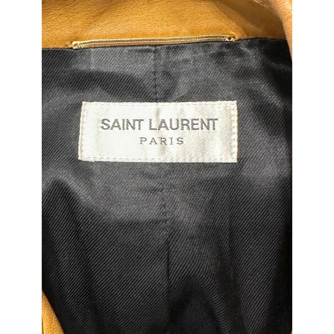 Saint Laurent Paris Saint Laurent Brown Leather Double Breasted Jacket Sz.40 Size M / US 6-8 / IT 42-44 - 8 Thumbnail