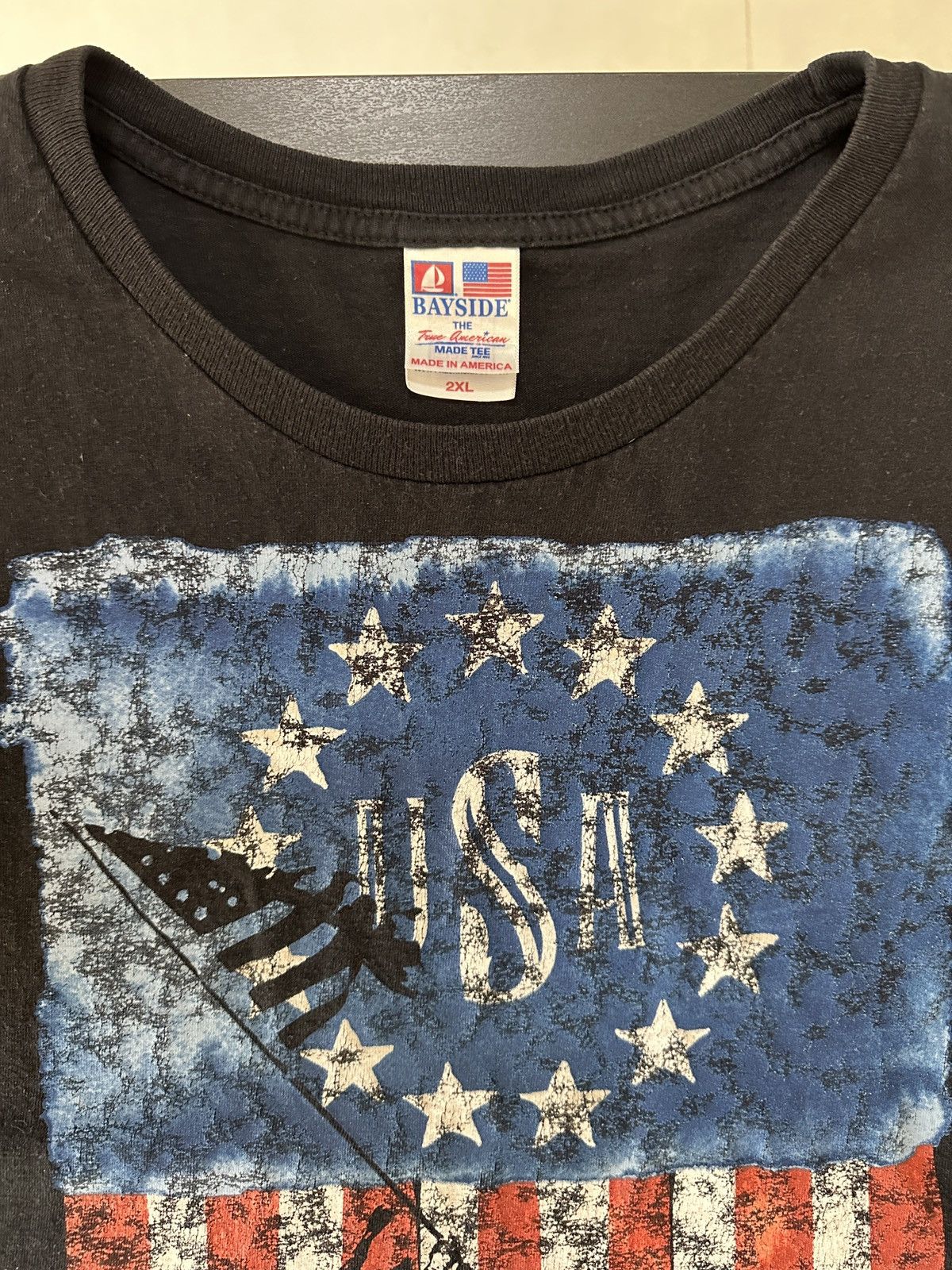 Other Vintage USA Flag Graphic T-Shirt – Bayside Made in USA – 2XL Size US XXL / EU 58 / 5 - 3 Thumbnail