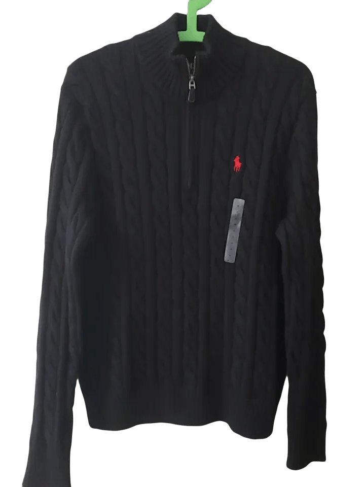 Polo Ralph Lauren Polo Ralph Lauren Men's Solid Half-Zip Sweater Size US S / EU 44-46 / 1 - 1 Thumbnail