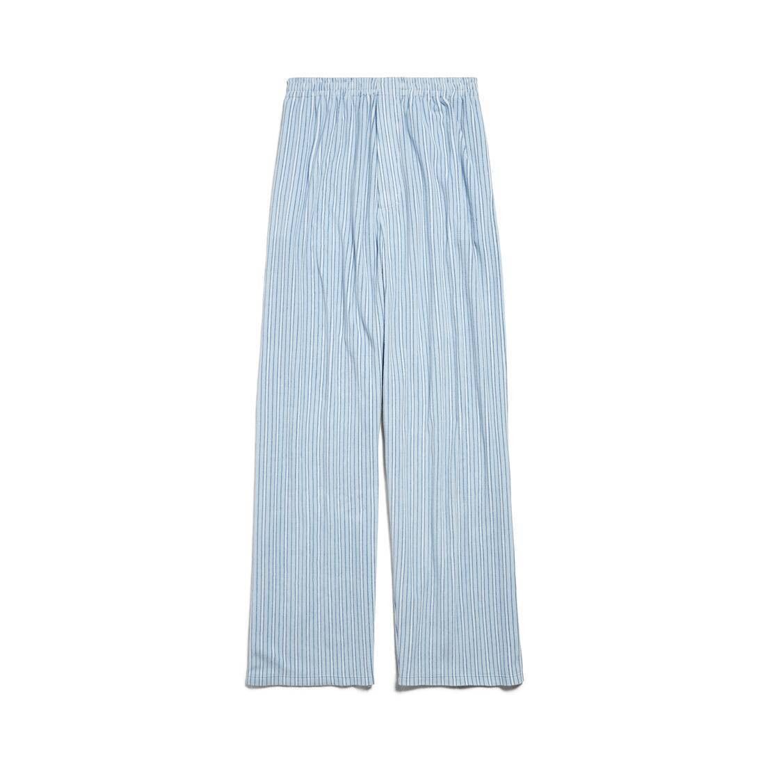Balenciaga o1tr1nto0426 Large Pyjama Pants in Light Blue/White Size US 34 / EU 50 - 1 Thumbnail