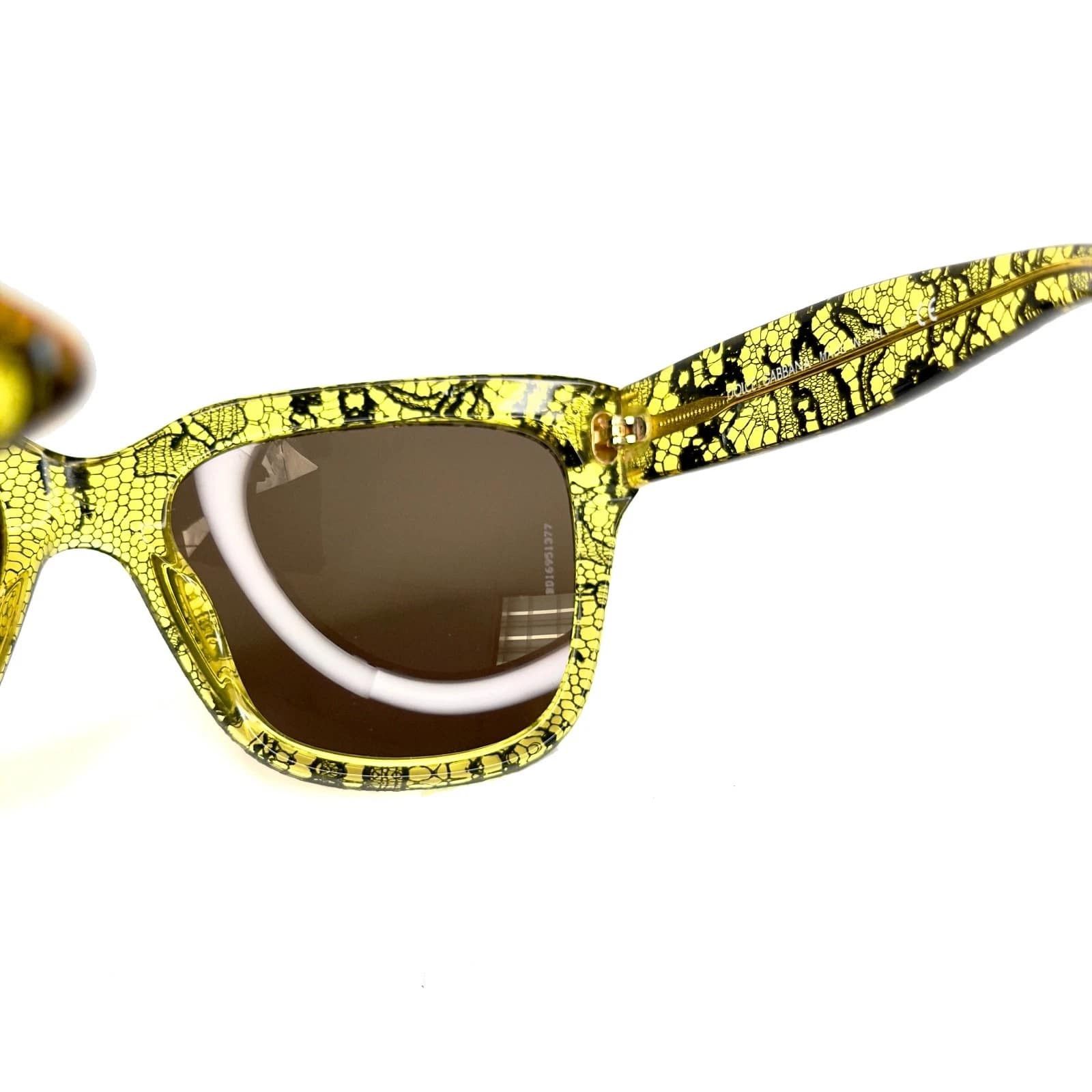Dolce & Gabbana Dolce & Gabbana DG4226 4226 CHANTILLY LACE Yellow Sunglasses Size ONE SIZE - 4 Thumbnail