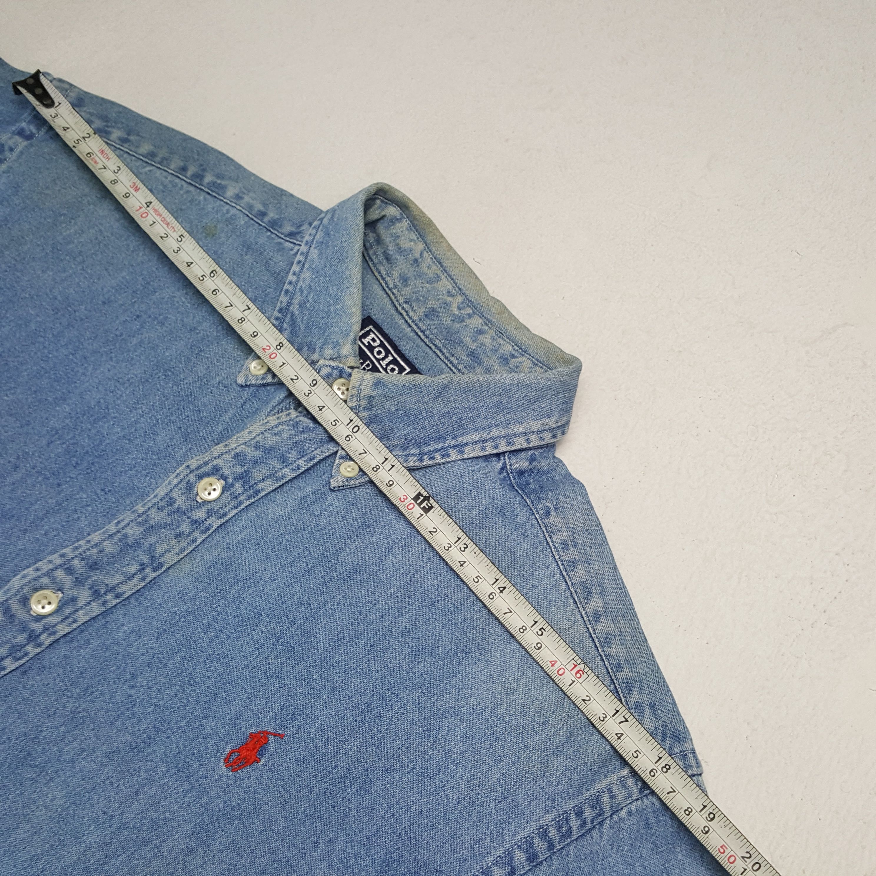 Polo Ralph Lauren × Vintage Vintage POLO by RALPH LAUREN Fashion Denim Shirt C285N35 Size US M / EU 48-50 / 2 - 5 Thumbnail