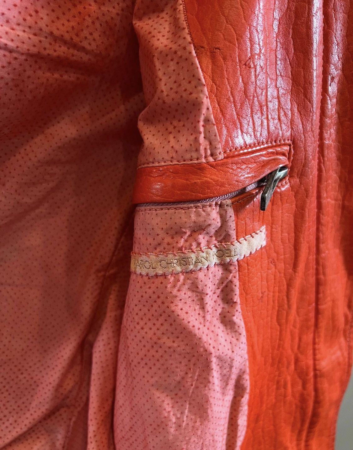 Carol Christian Poell Carol Christian Poell Red leather jacket, women's Size M / US 6-8 / IT 42-44 - 7 Thumbnail