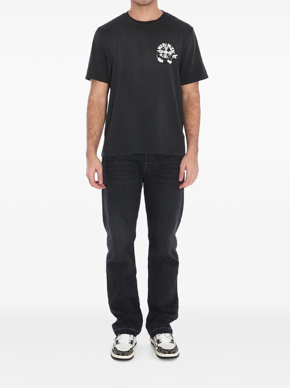 Amiri o1h1sh10525 Music Record T-Shirt in Black Size US XL / EU 56 / 4 - 5 Thumbnail