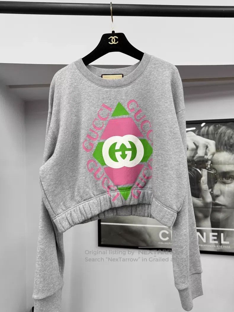 Gucci Gucci Grey big logo sweatshirt Size M / US 6-8 / IT 42-44 - 1 Thumbnail