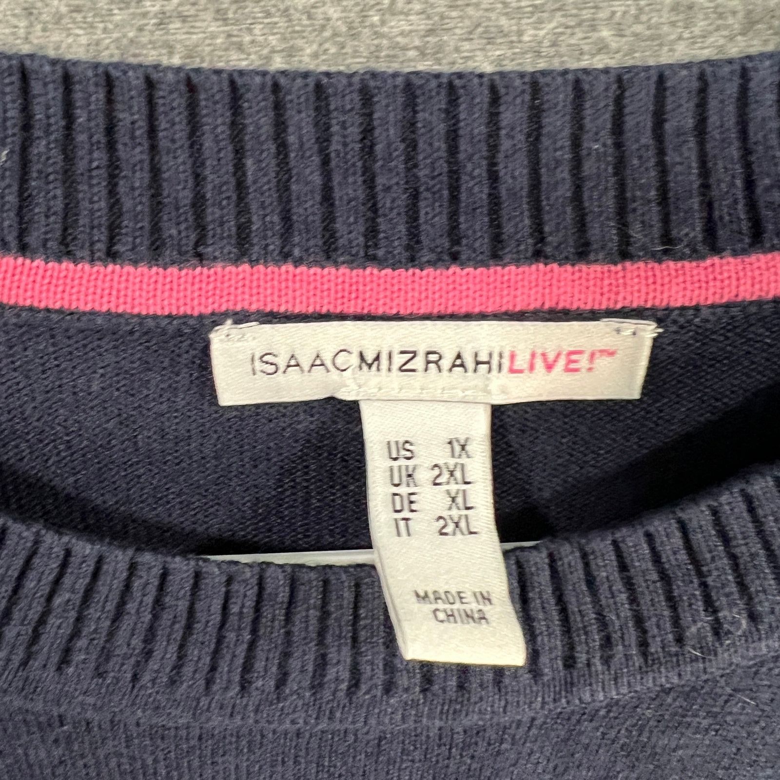 Isaac Mizrahi Isaac Mizrahi Live! Pullover Sweater with Pockets Dark Size XL / US 12-14 / IT 48-50 - 3 Thumbnail