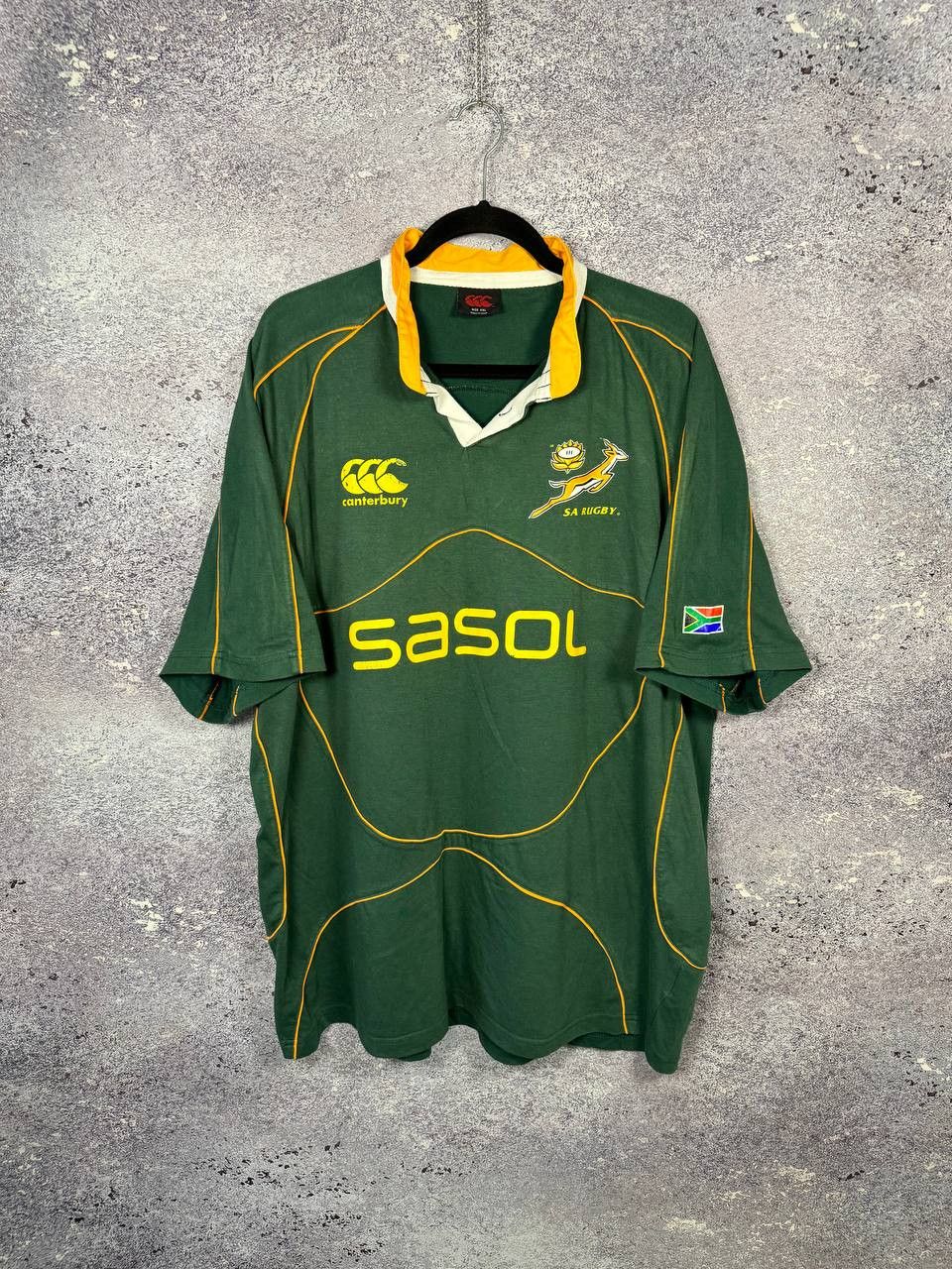 Canterbury of New Zealand South Africa Canterbury Home Rugby Jersey 2007 Union Sasol Size US XXL / EU 58 / 5 - 1 Thumbnail