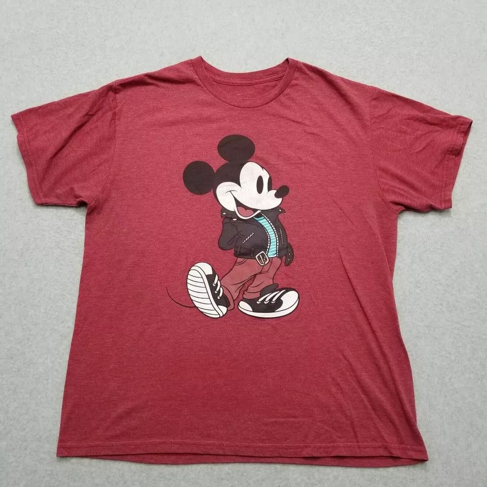 Disney Disney Mickey Mouse Shirt Mens Large Red Short Sleeve Size US L / EU 52-54 / 3 - 1 Thumbnail