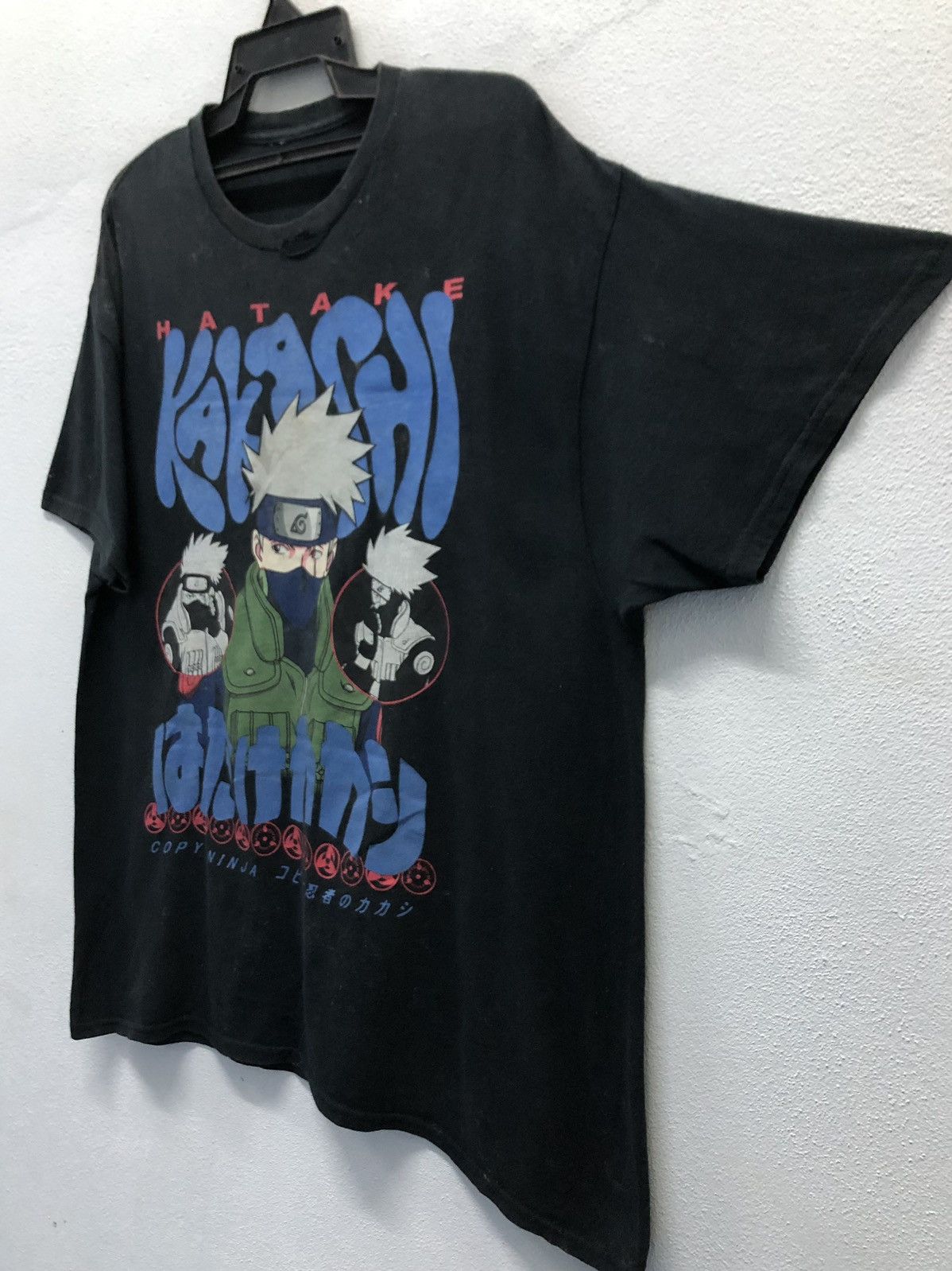 Anime Vintage Naruto Shippuden Hatake Kakashi Copy Ninja T-Shirt Size US XL / EU 56 / 4 - 4 Thumbnail