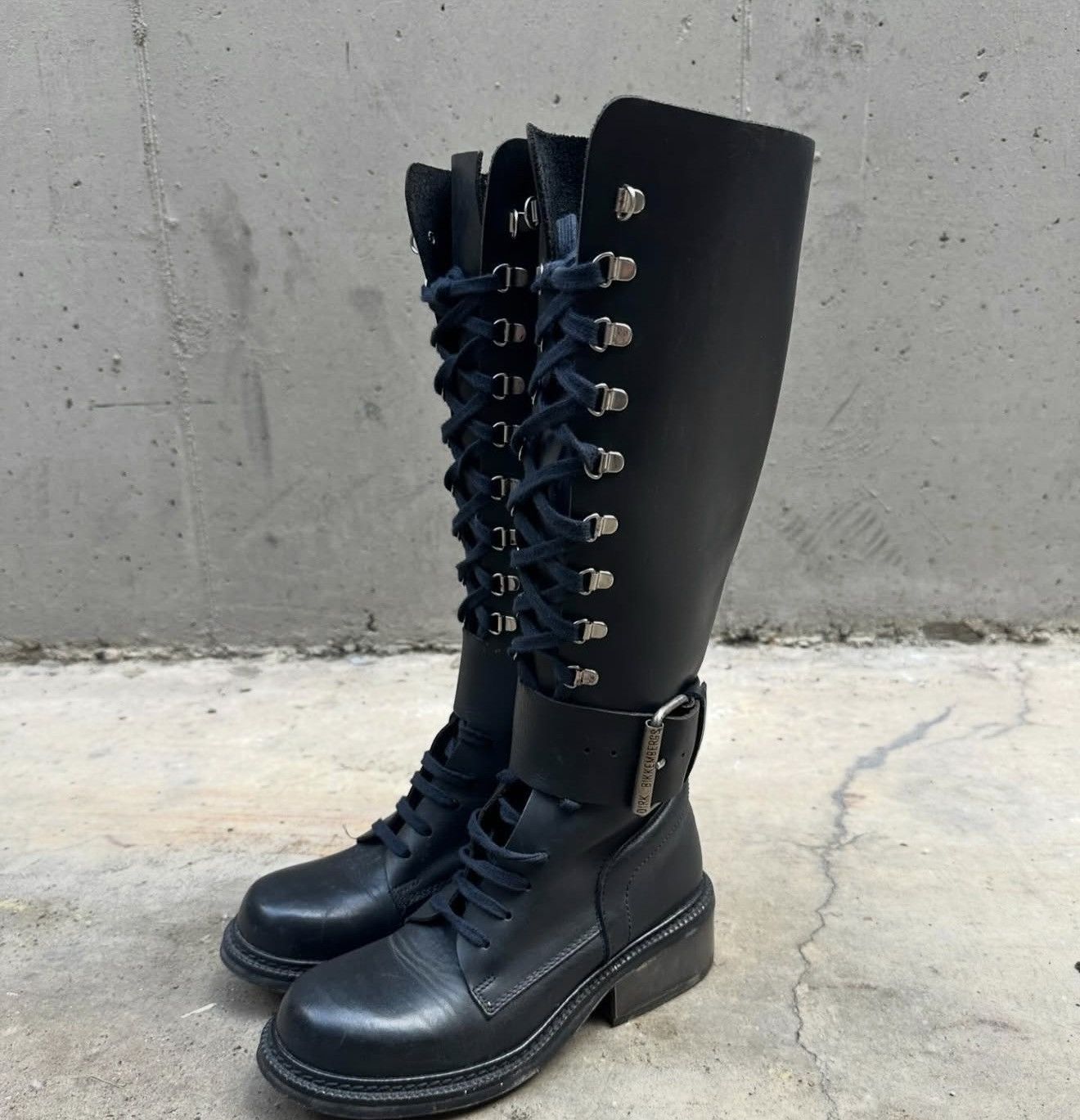 Dirk Bikkembergs Dirk Bikkembergs 1990s Metal Heel Combat Boots Size US 8 / IT 38 - 2 Thumbnail