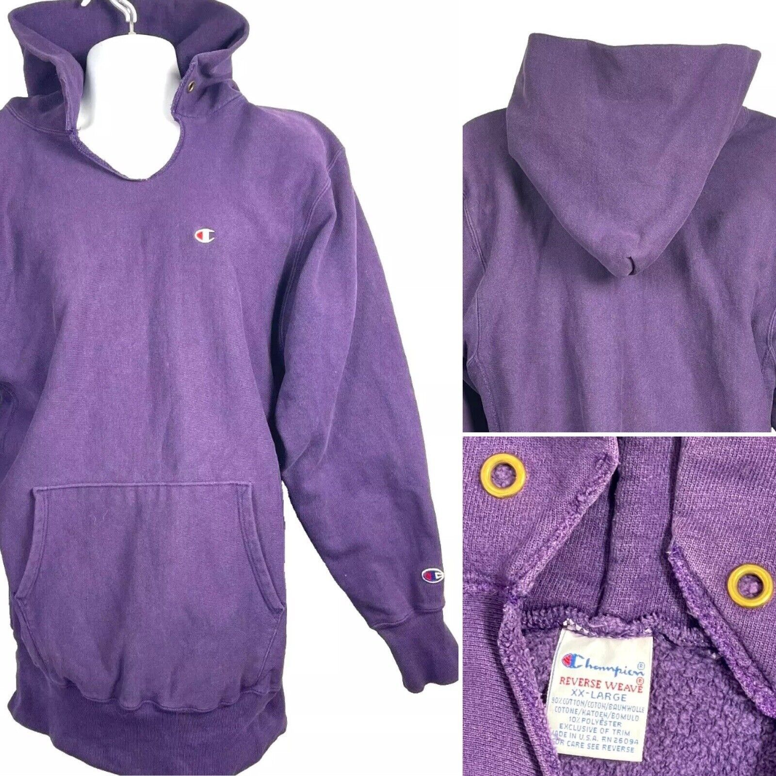 Champion Champion Reverse Weave OOAK Vtg V-Neck Cone Head Pullover Ho Size US XXL / EU 58 / 5 - 1 Thumbnail