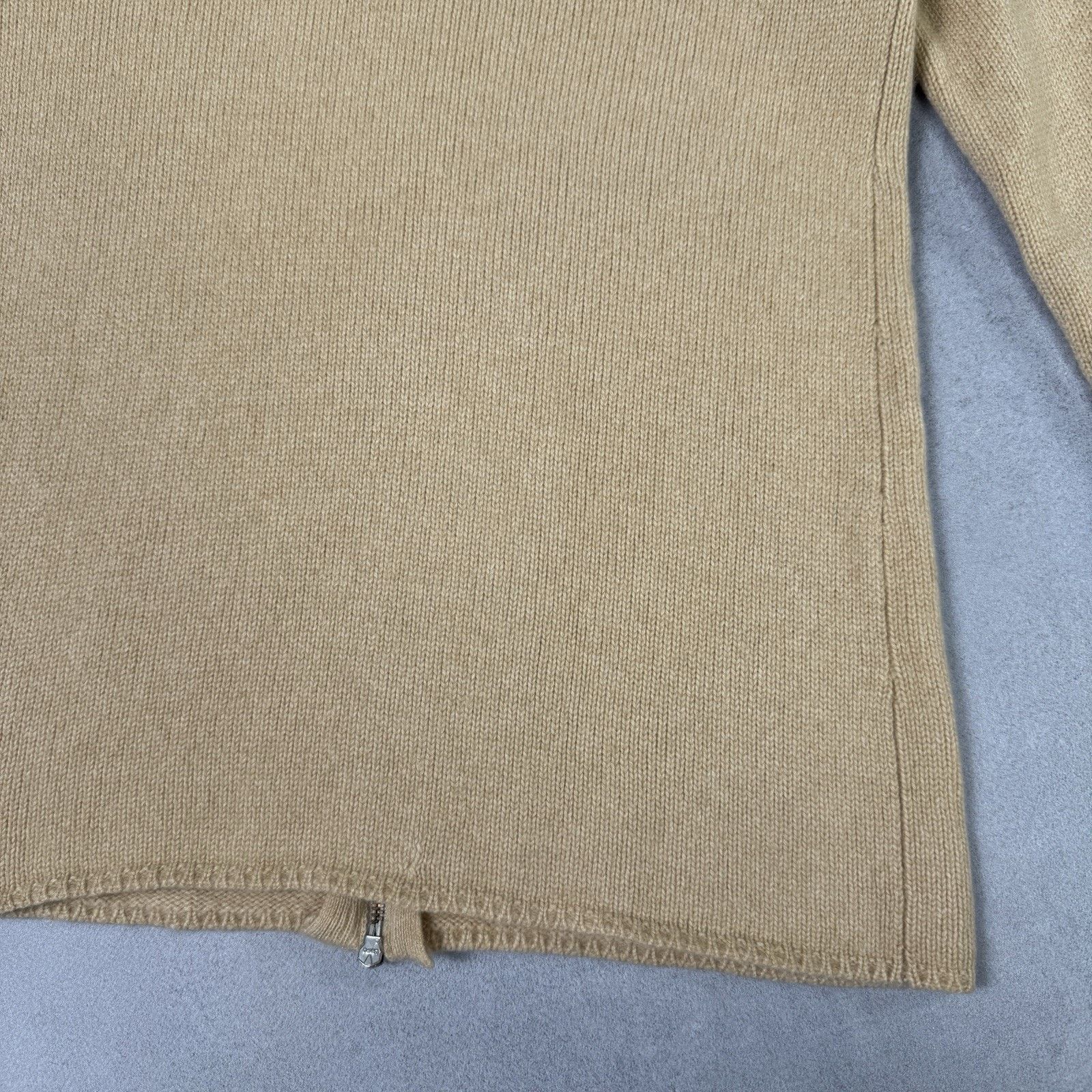 Vintage Lorena Antoniazzi Women Chashmere Zip Sweater Beige Size 44 Size M / US 6-8 / IT 42-44 - 22 Thumbnail