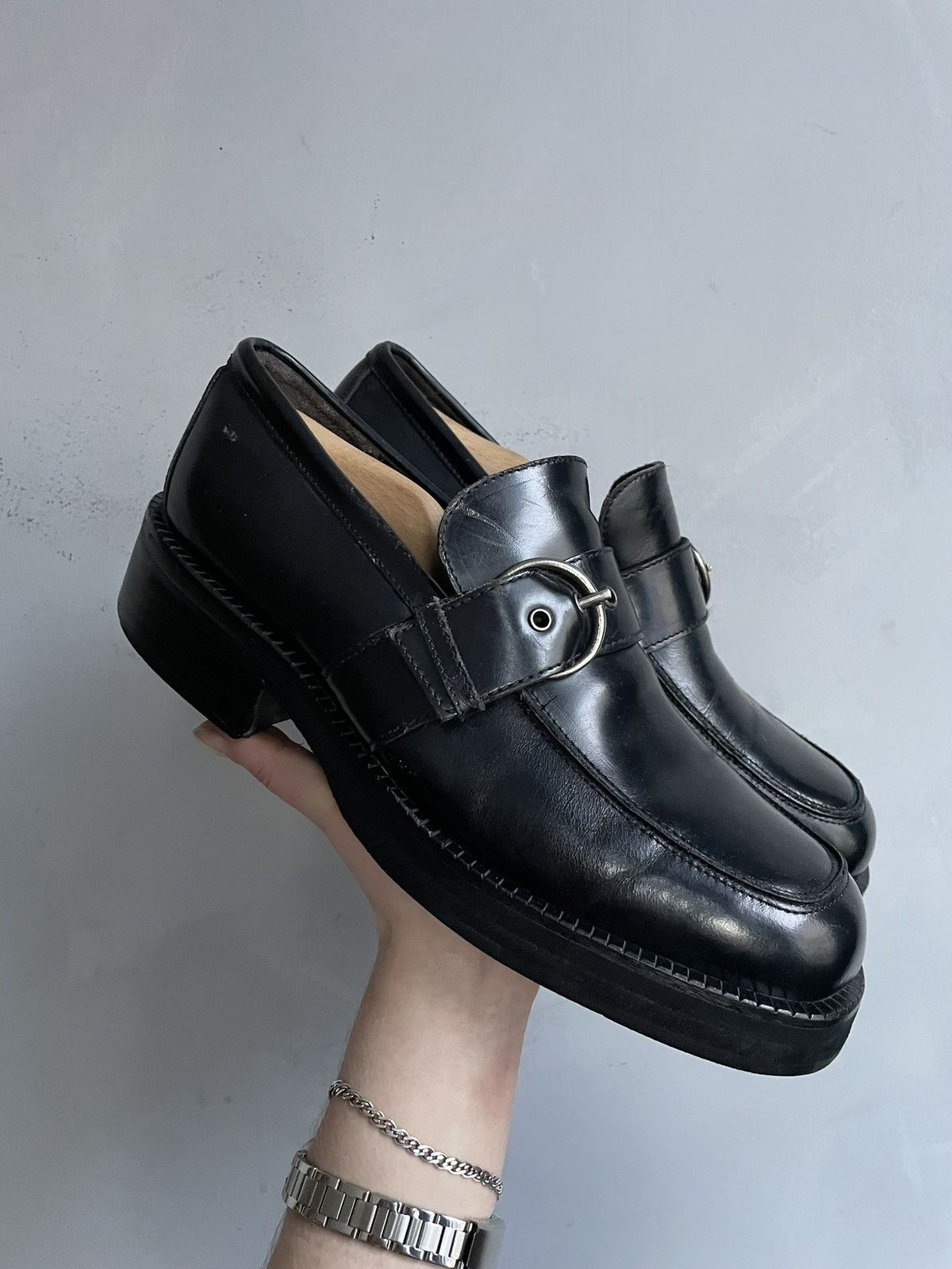 New Rock Leather avant garde loafers rick owens style hype gothic Size US 9 / EU 42 - 5 Thumbnail