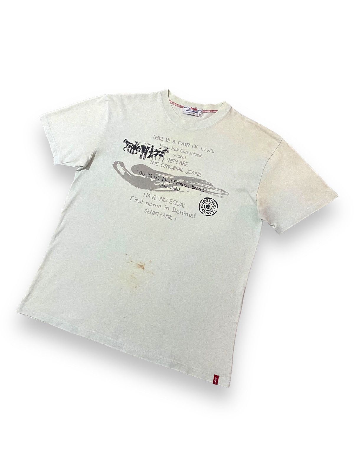 Levi's × Vintage Vintage Levi’s Redtab Levis Oldscool Poem Tee Size US L / EU 52-54 / 3 - 2 Thumbnail