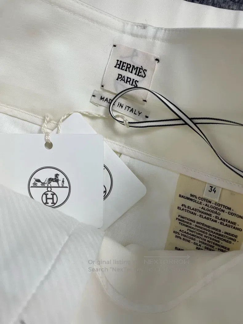 Hermes Hermes White Nine-Quarter Pants Size 42" / US 20 - 2 Thumbnail