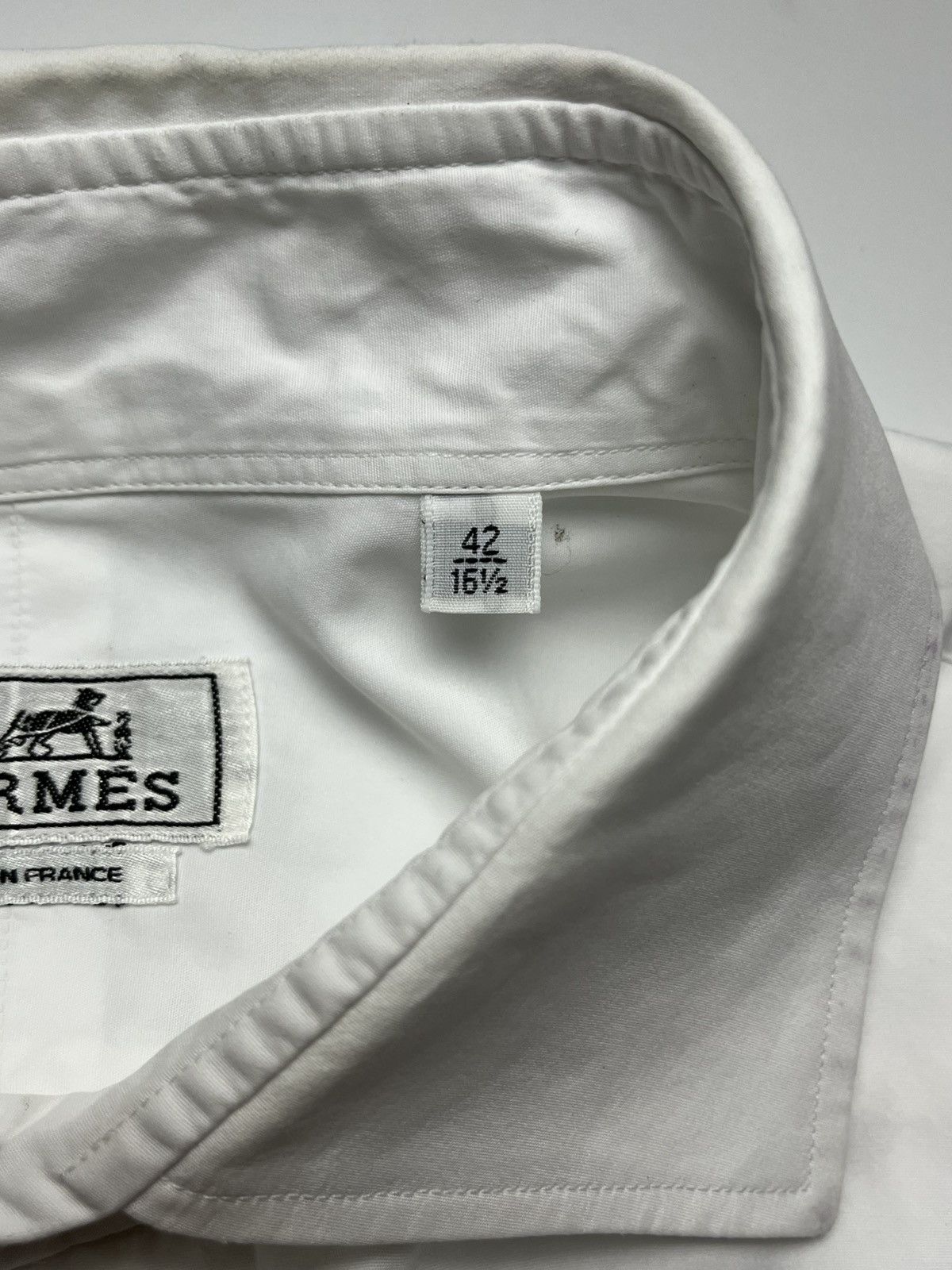 Hermes Hermès White Button Down Shirt Size US XL / EU 56 / 4 - 11 Thumbnail