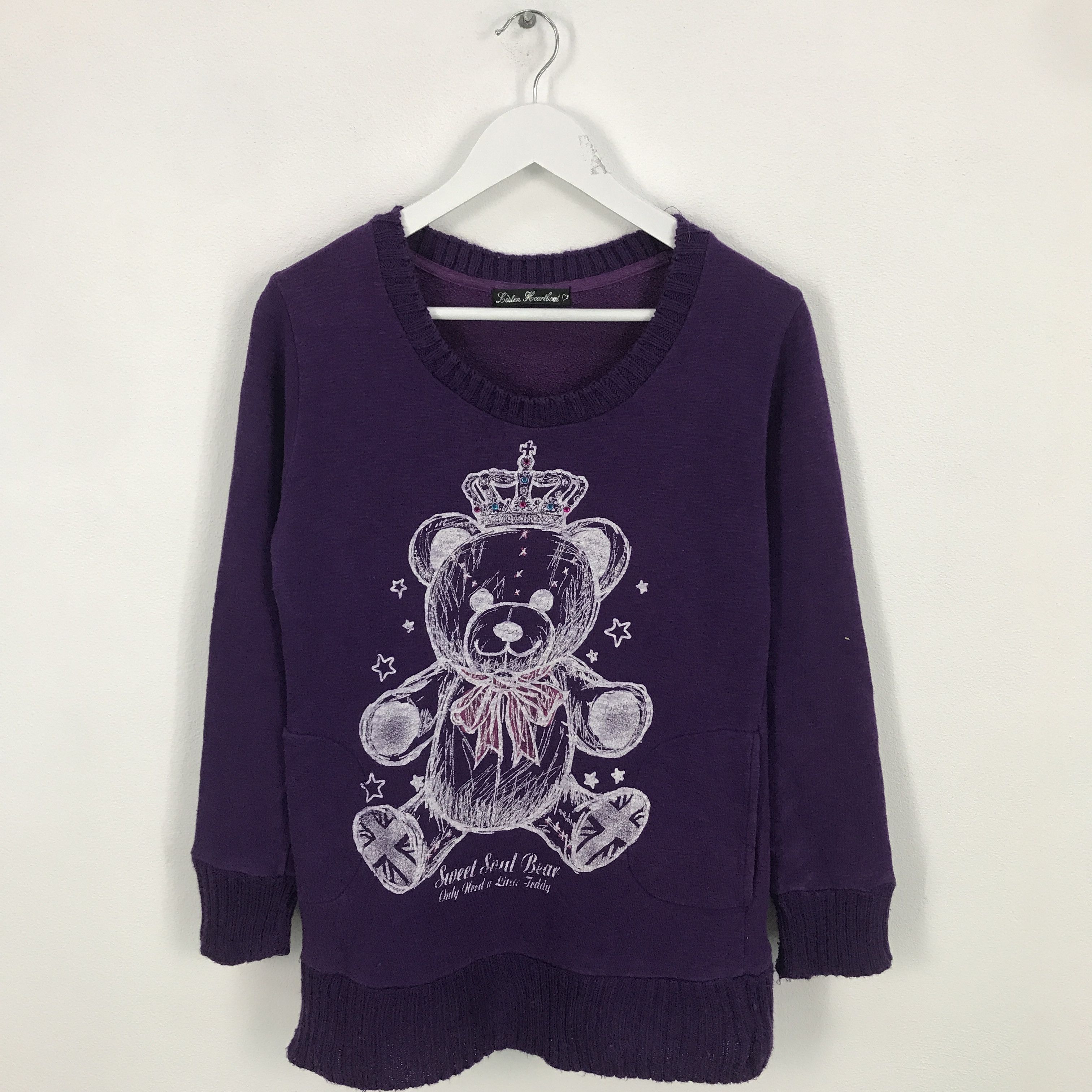If Six Was Nine × Japanese Brand Rare sweet soul bear punk style sweatshirt Size XS / US 0-2 / IT 36-38 - 1 Thumbnail