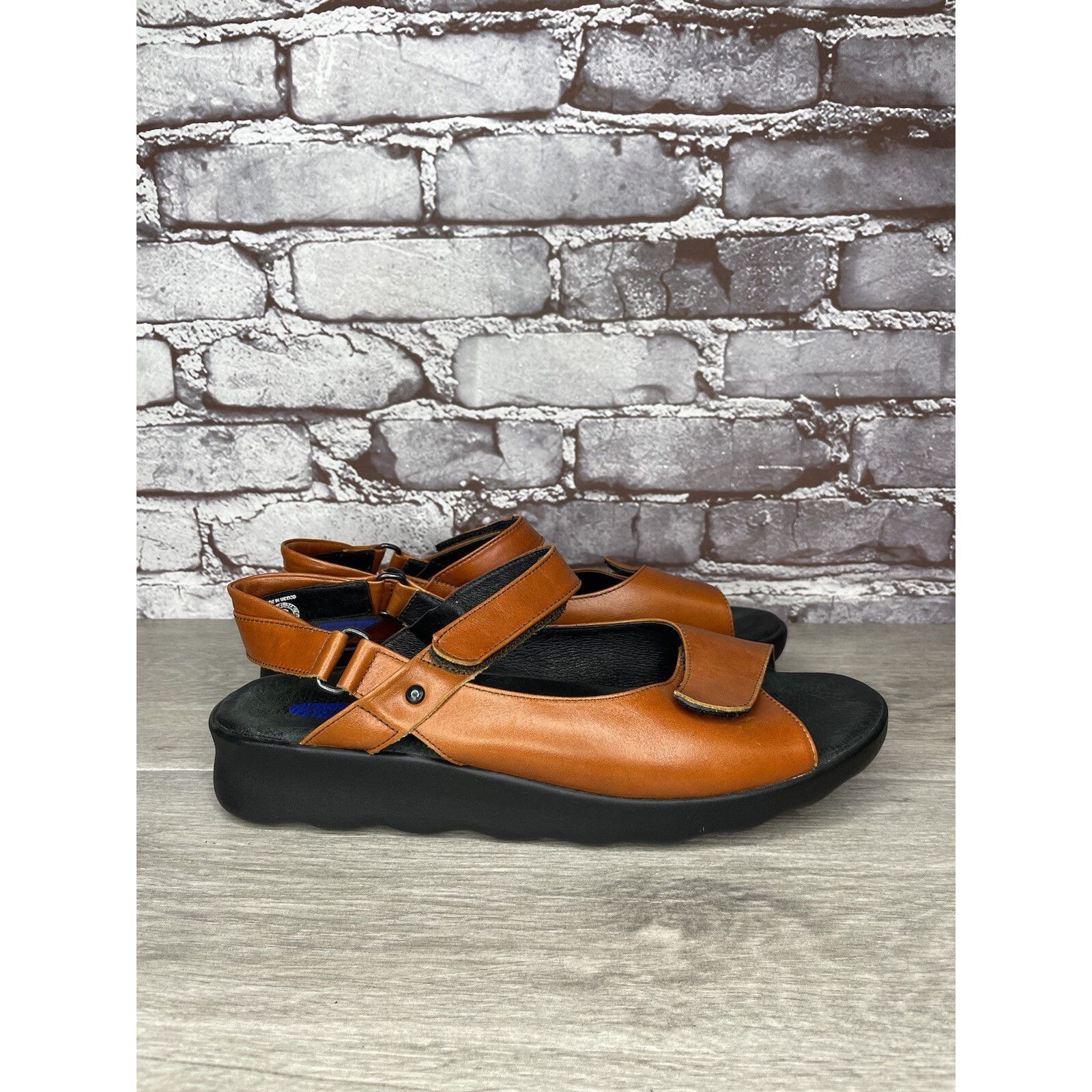 Other Wolky Brown Leather Strappy Comfort Wedge Ankle Strap Sandal Size US 11 / IT 41 - 13 Thumbnail