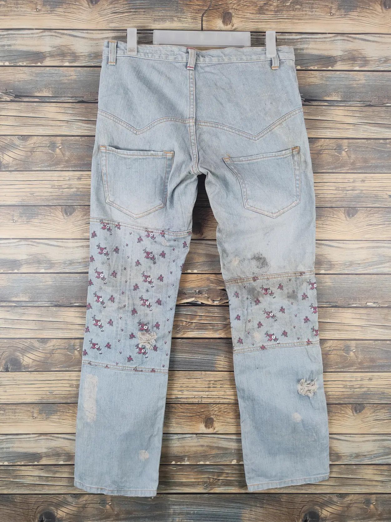 Issey Miyake Sunao Kuwahara japan Patchwork ripped denim pants #46-205xT Size US 30 / EU 46 - 10 Thumbnail