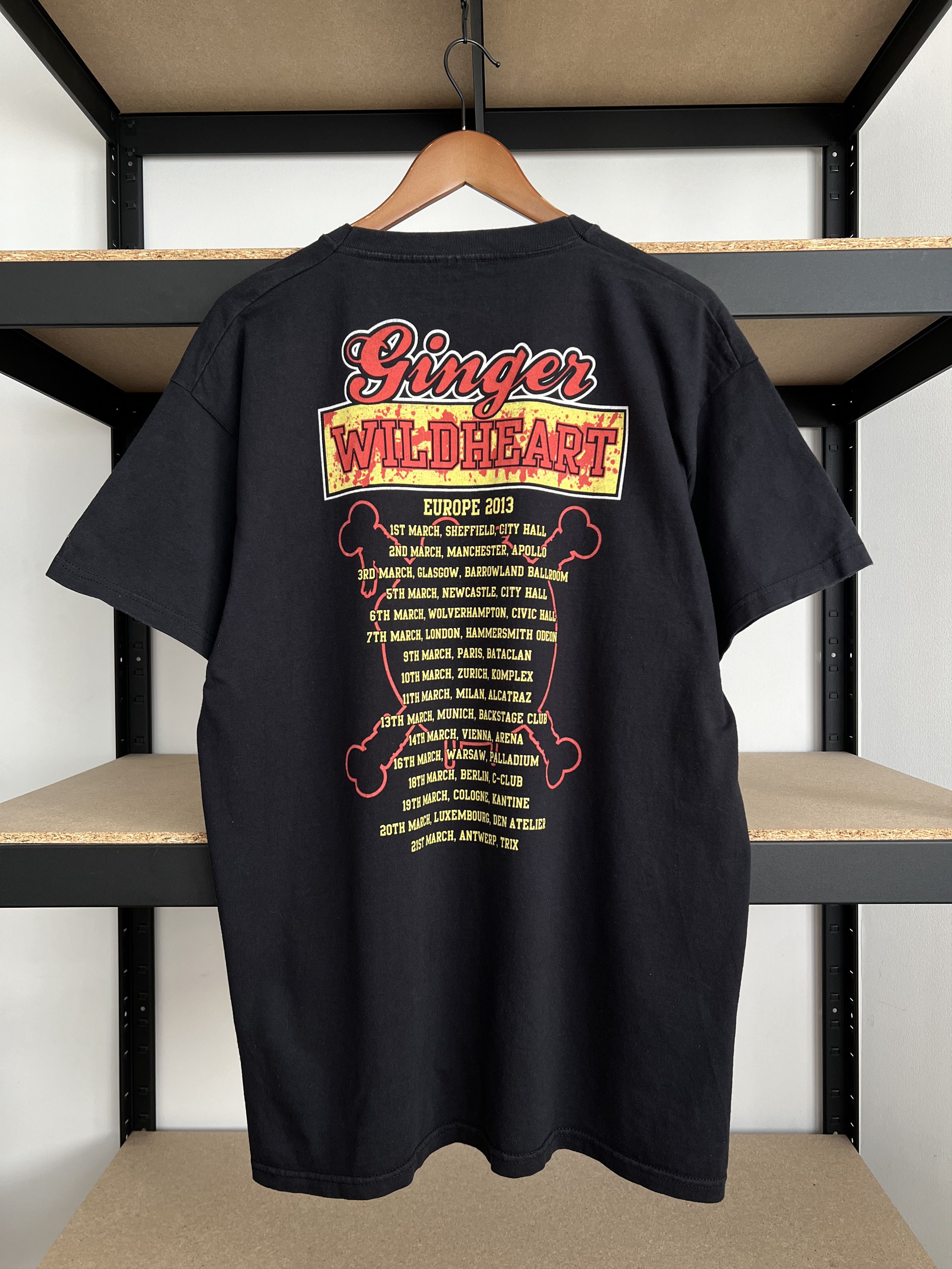 Band Tees Vintage 2013 The Wildhearts Ginger Europe Tour Black T-shirt Size US XL / EU 56 / 4 - 4 Thumbnail