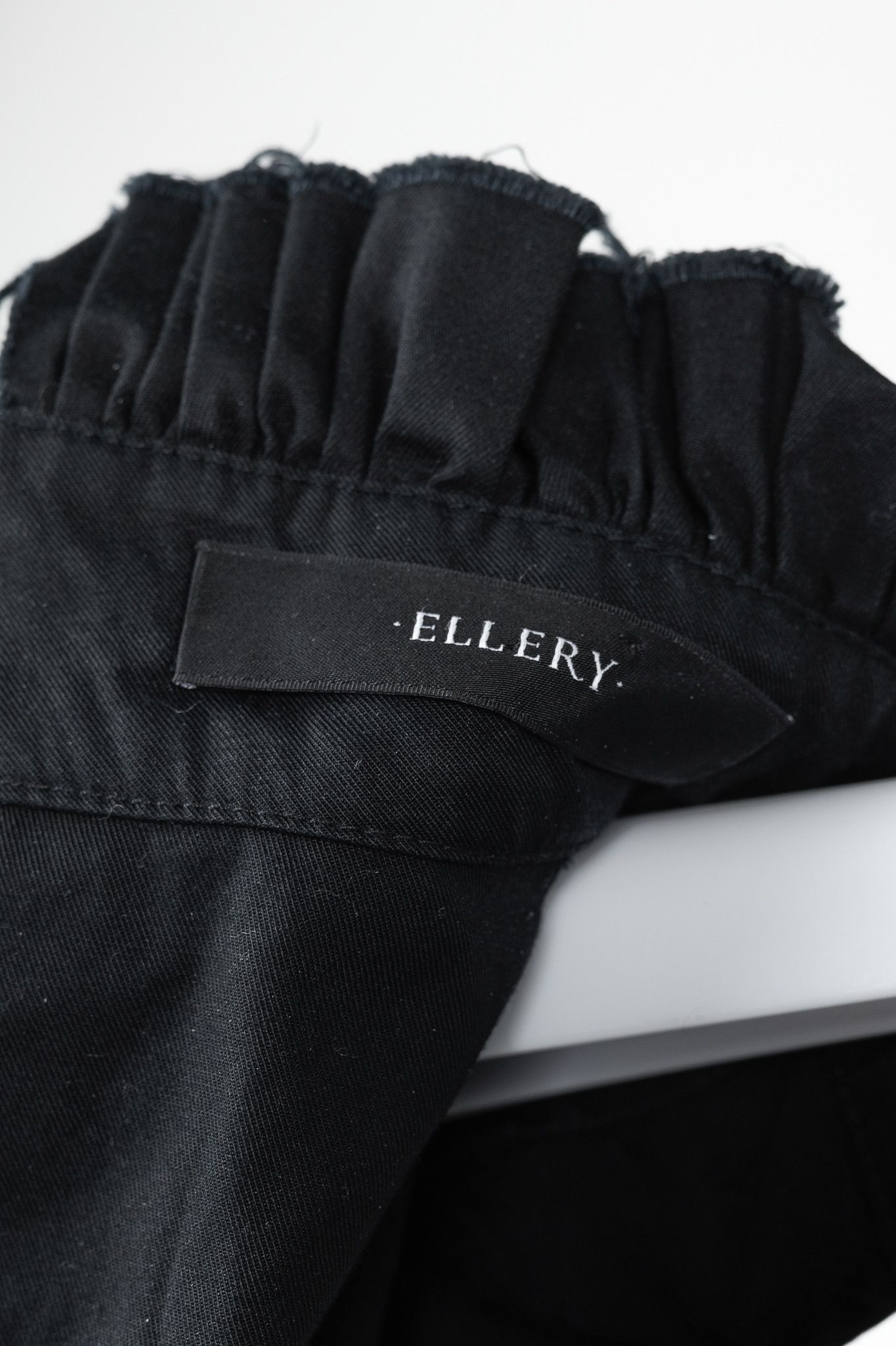 ELLERY Ellery Rail Road Black Cotton Oversized Lace-Up Shirt Size S / US 4 / IT 40 - 11 Thumbnail