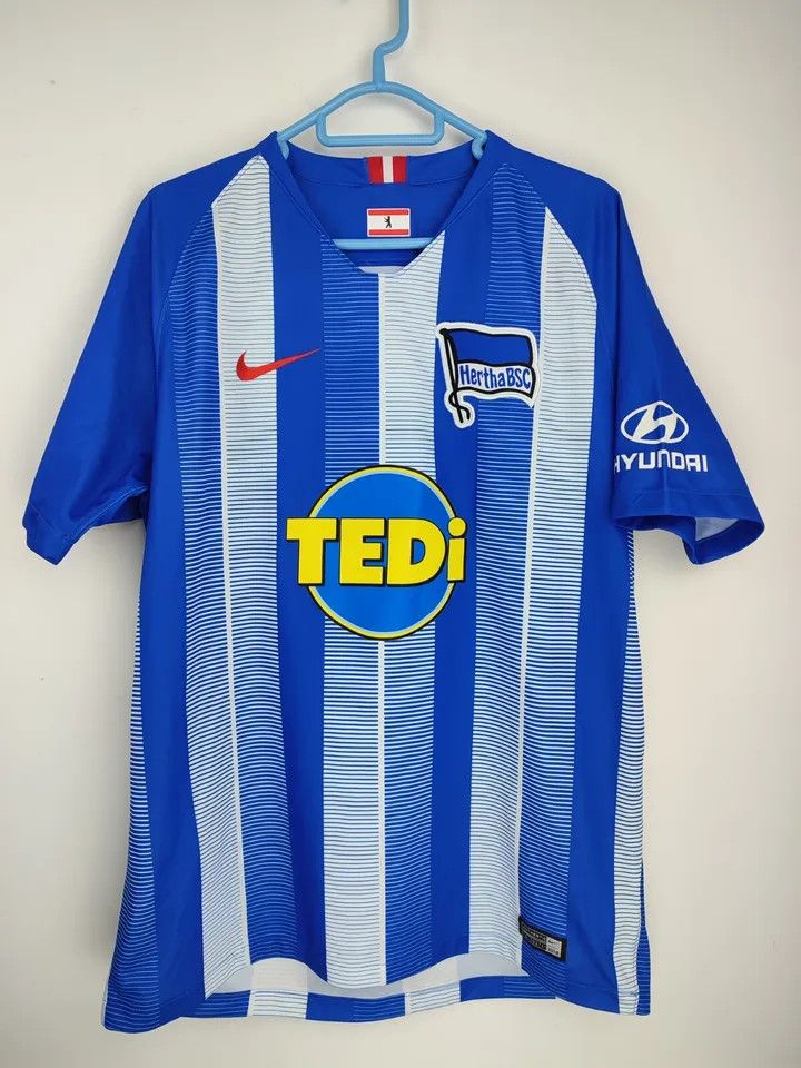 Nike Hertha BSC Berlin 2018/19 Home FOOTBALL Kit SHIRT SOCCER Size US L / EU 52-54 / 3 - 1 Thumbnail