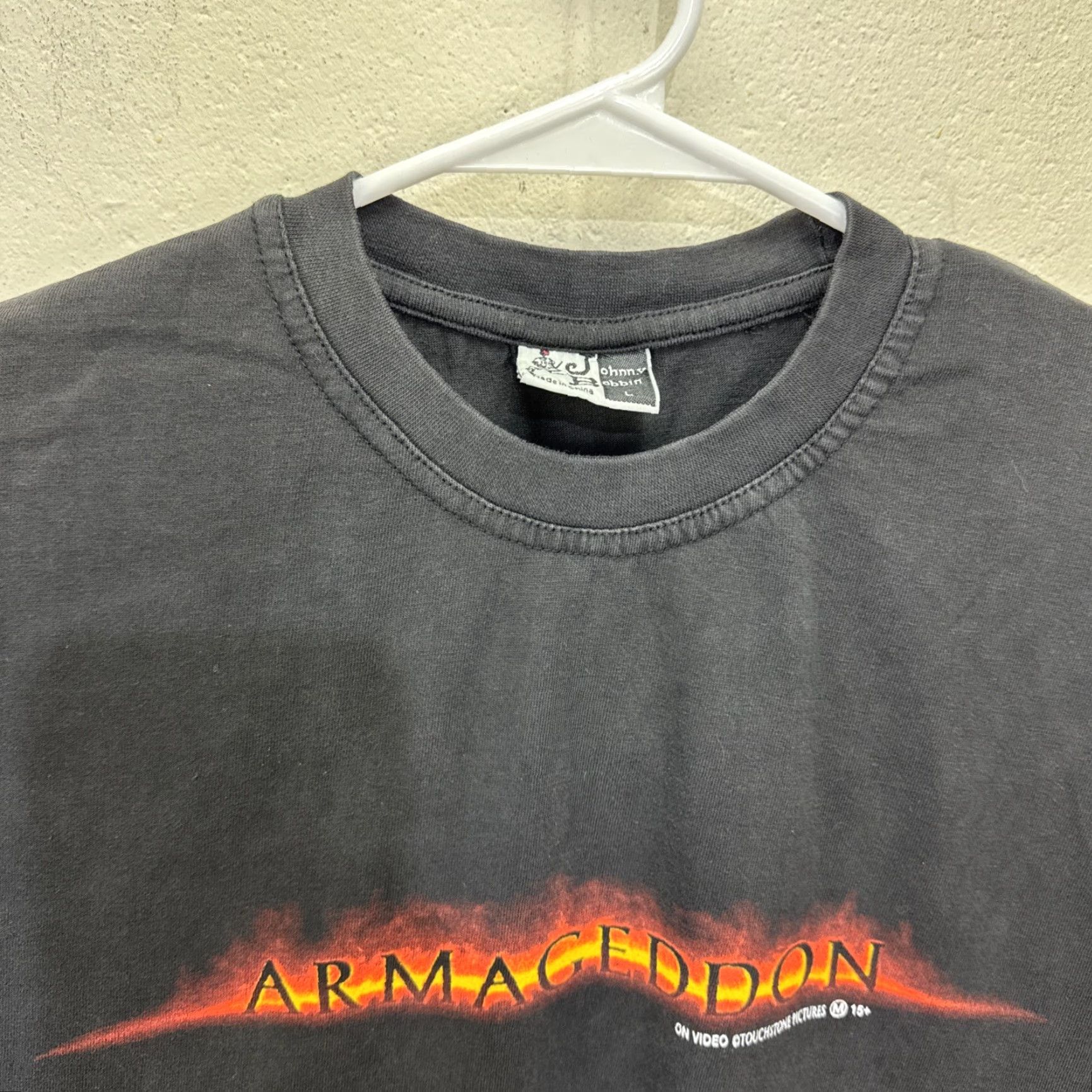 Doublet VINTAGE Armageddon Movie Promo T-Shirt Main Selling Point: Logo Graphic Print Black 1998 90s Double-Sided Men L 1990s Space Movie Theme Mens Size US L / EU 52-54 / 3 - 5 Thumbnail