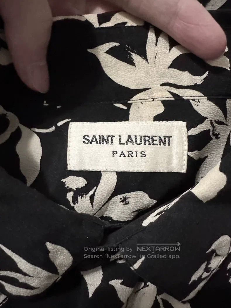 Saint Laurent Paris Saint Laurent Paris Silk black and white maple leaf print Size XS / US 0-2 / IT 36-38 - 6 Thumbnail