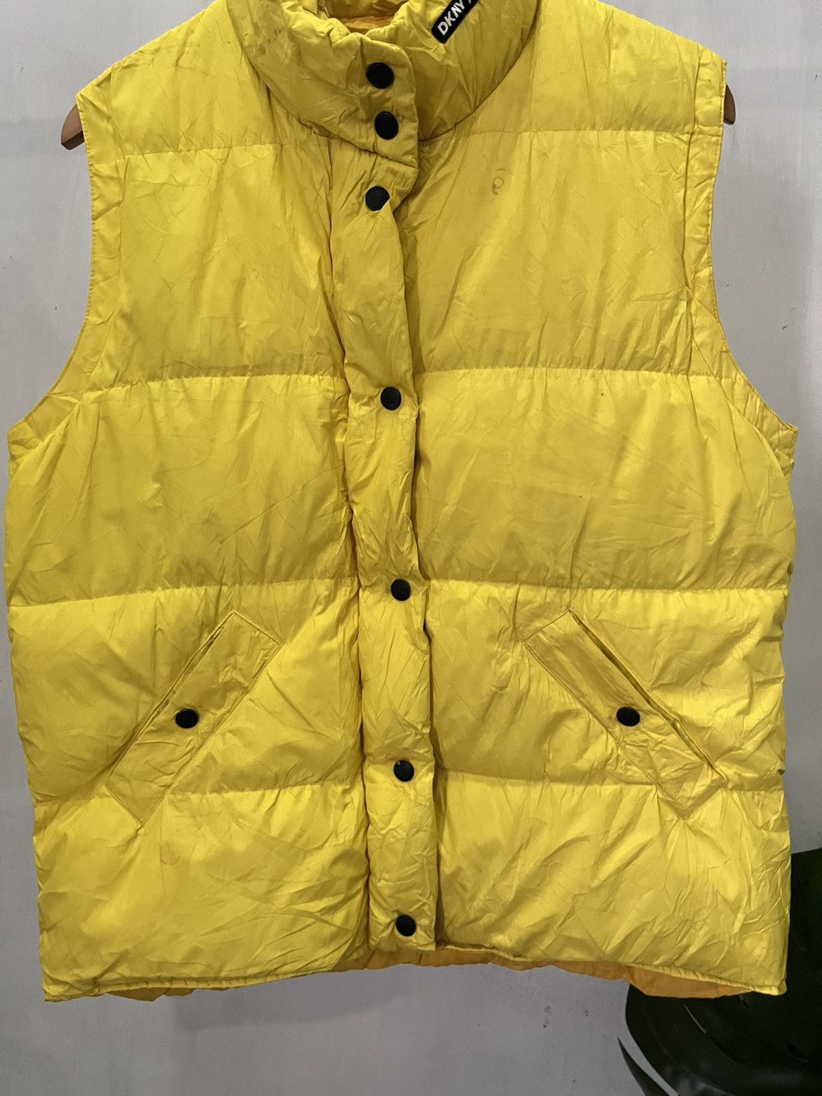 DKNY × Vintage Vtg DKNY jeans puffer vest hood Size US L / EU 52-54 / 3 - 2 Thumbnail