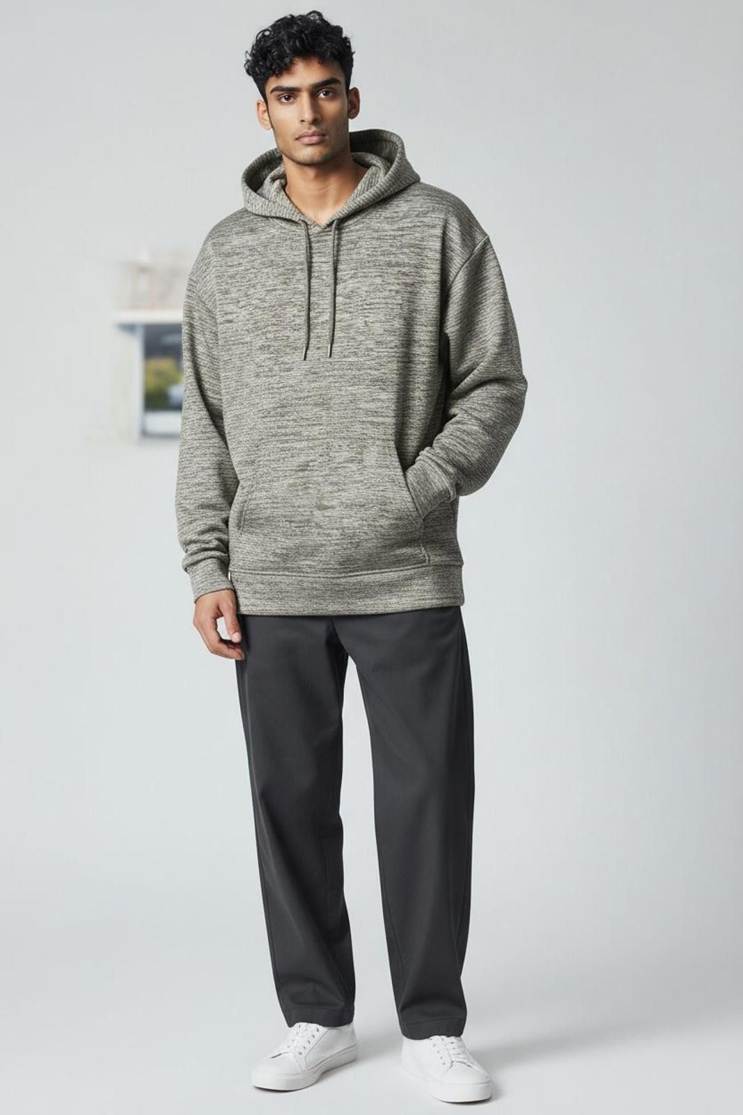 StraightFaded Straight Faded Men's Grey Hooded Pullover Sweatshirt Size US XXL / EU 58 / 5 - 2 Thumbnail