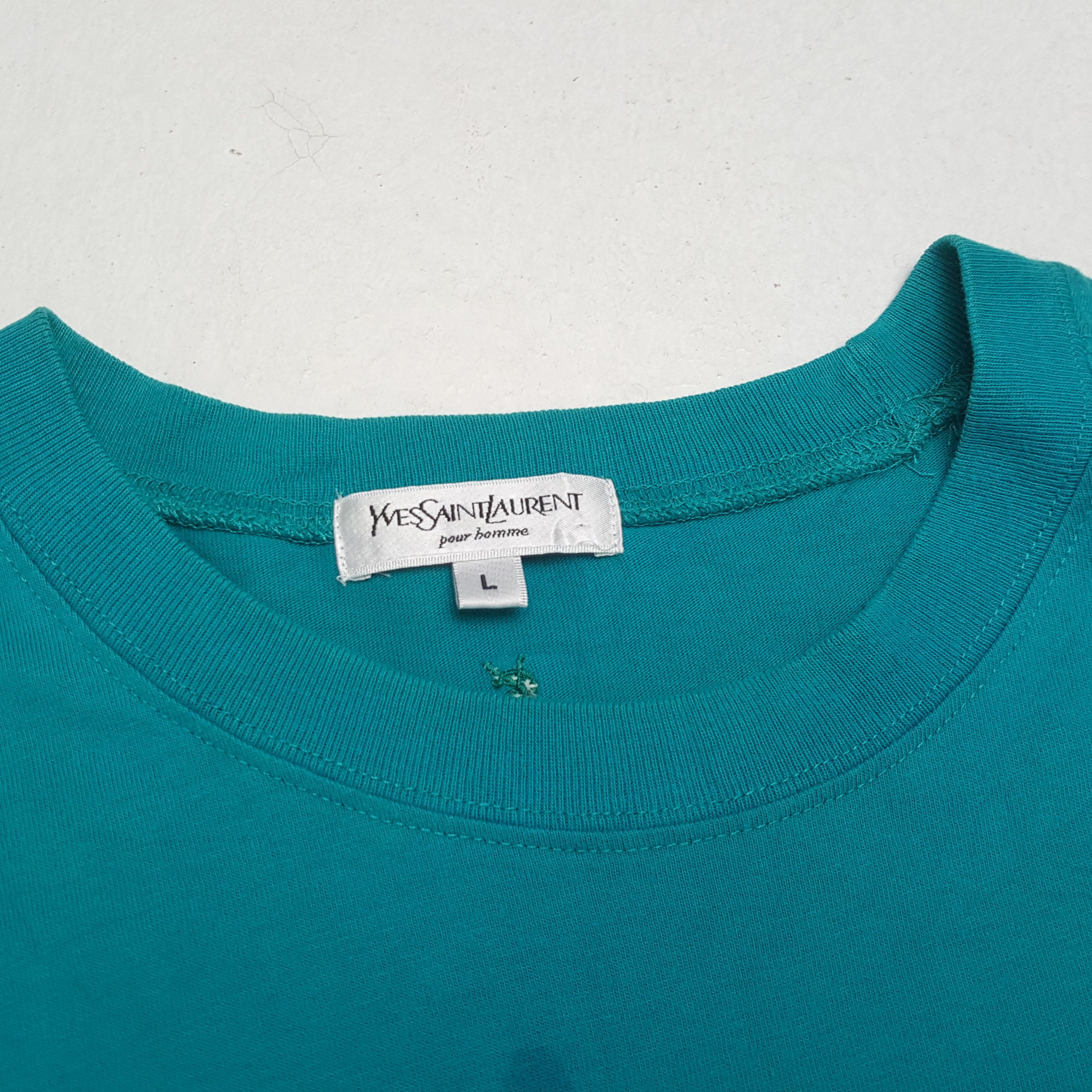Vintage × Yves Saint Laurent YVES SAINT LAURENT YSL Small Logo Pocket Design Tshirt Size US L / EU 52-54 / 3 - 8 Thumbnail