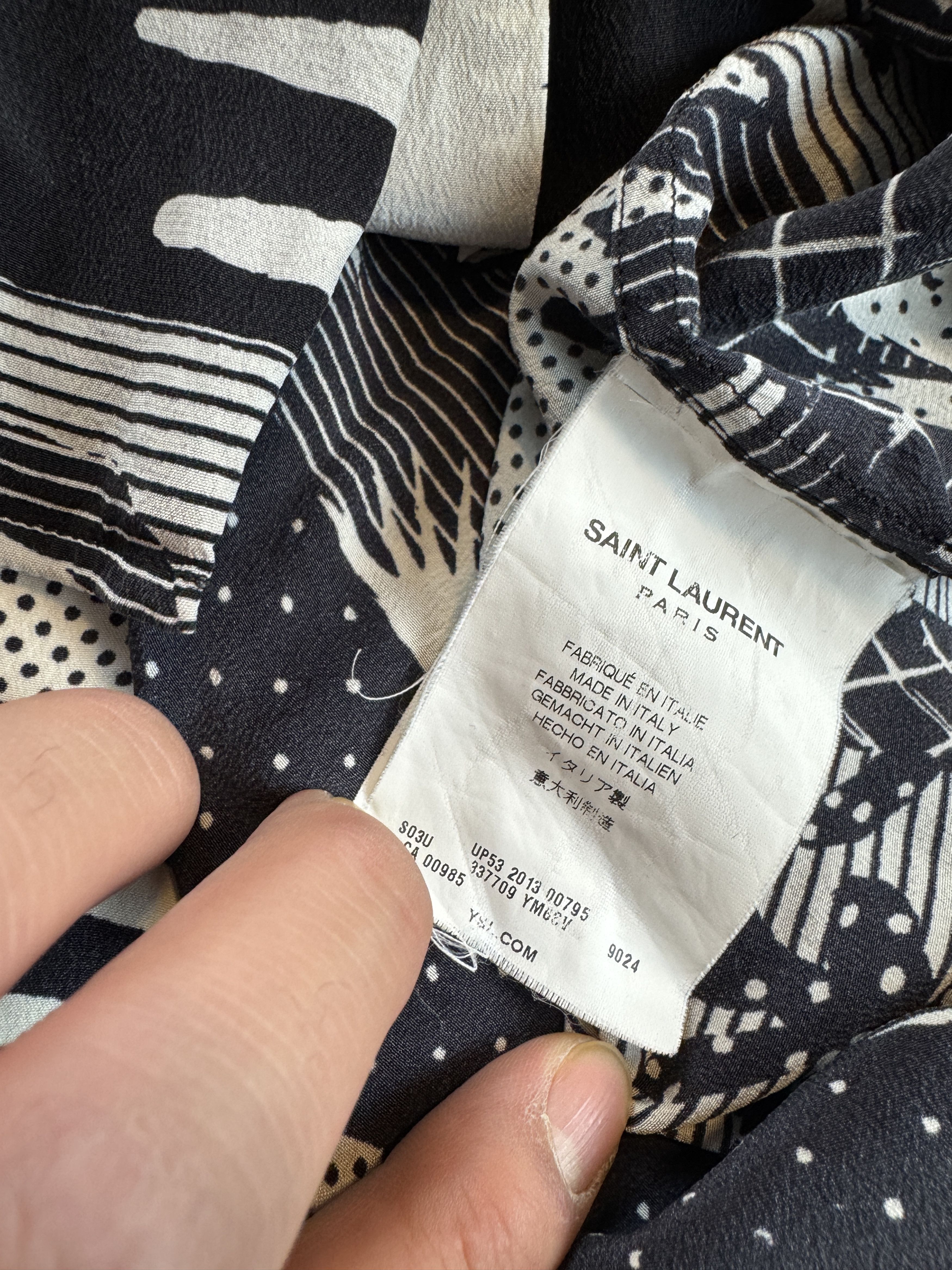 Saint Laurent Paris Saint Laurent Pina Skullada Button Shirt Size US S / EU 44-46 / 1 - 3 Thumbnail