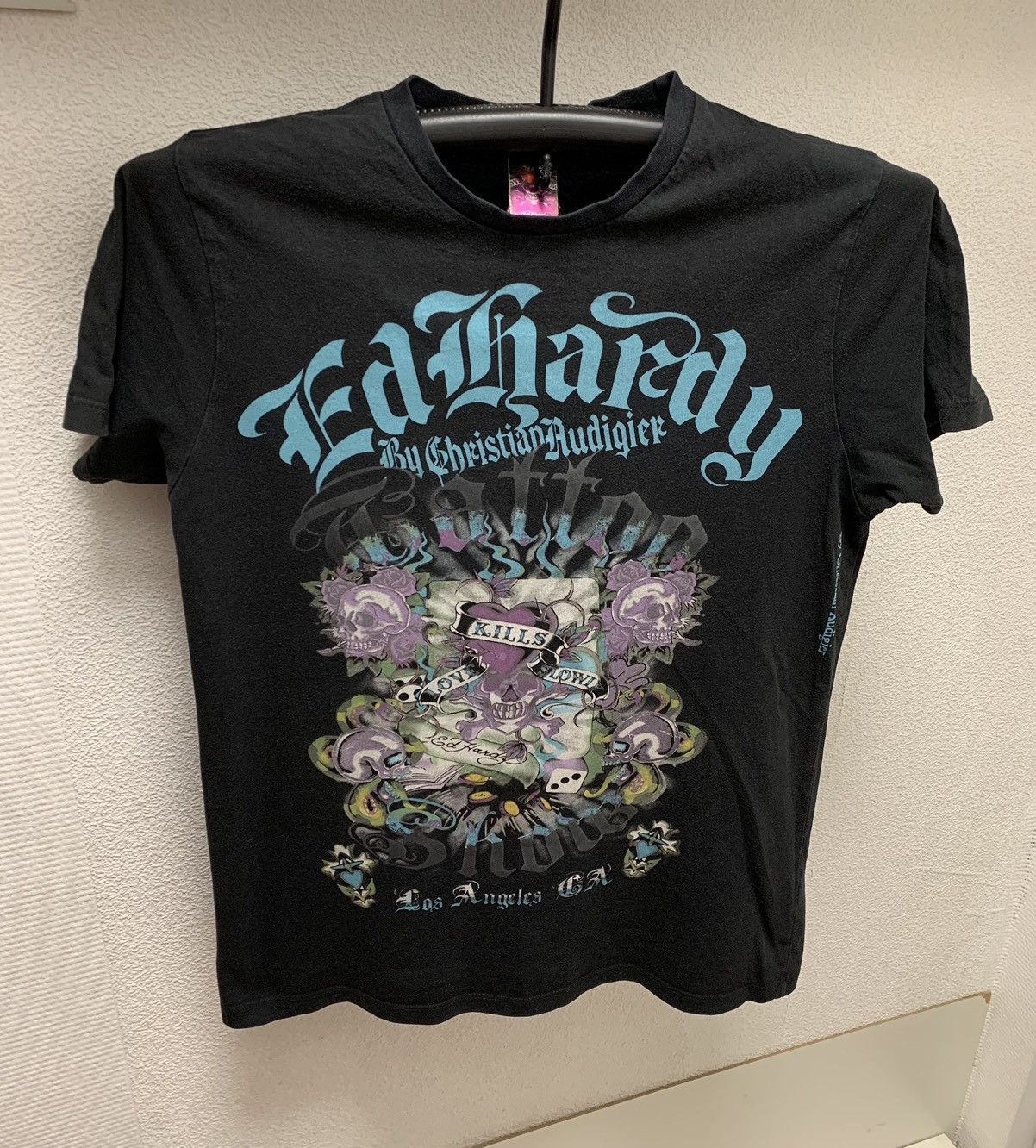 Ed Hardy Edhardy Ed Hardy Christian Audigier black t-shirt M made Usa Size US M / EU 48-50 / 2 - 1 Thumbnail