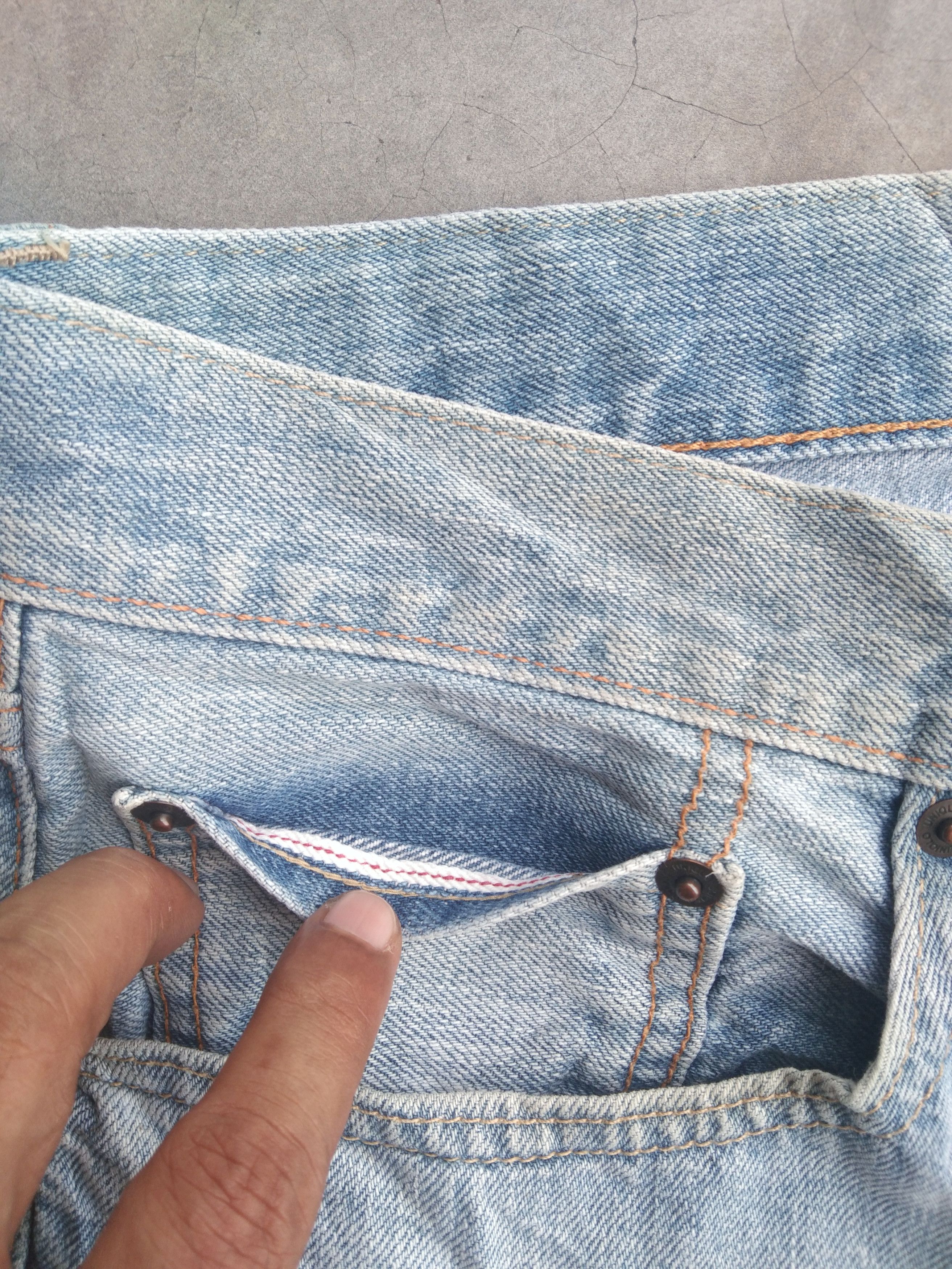 Japanese Brand Vintage Redline Uniqlo Faded Blue Selvedge Jeans 38x34 Size US 38 / EU 54 - 4 Thumbnail