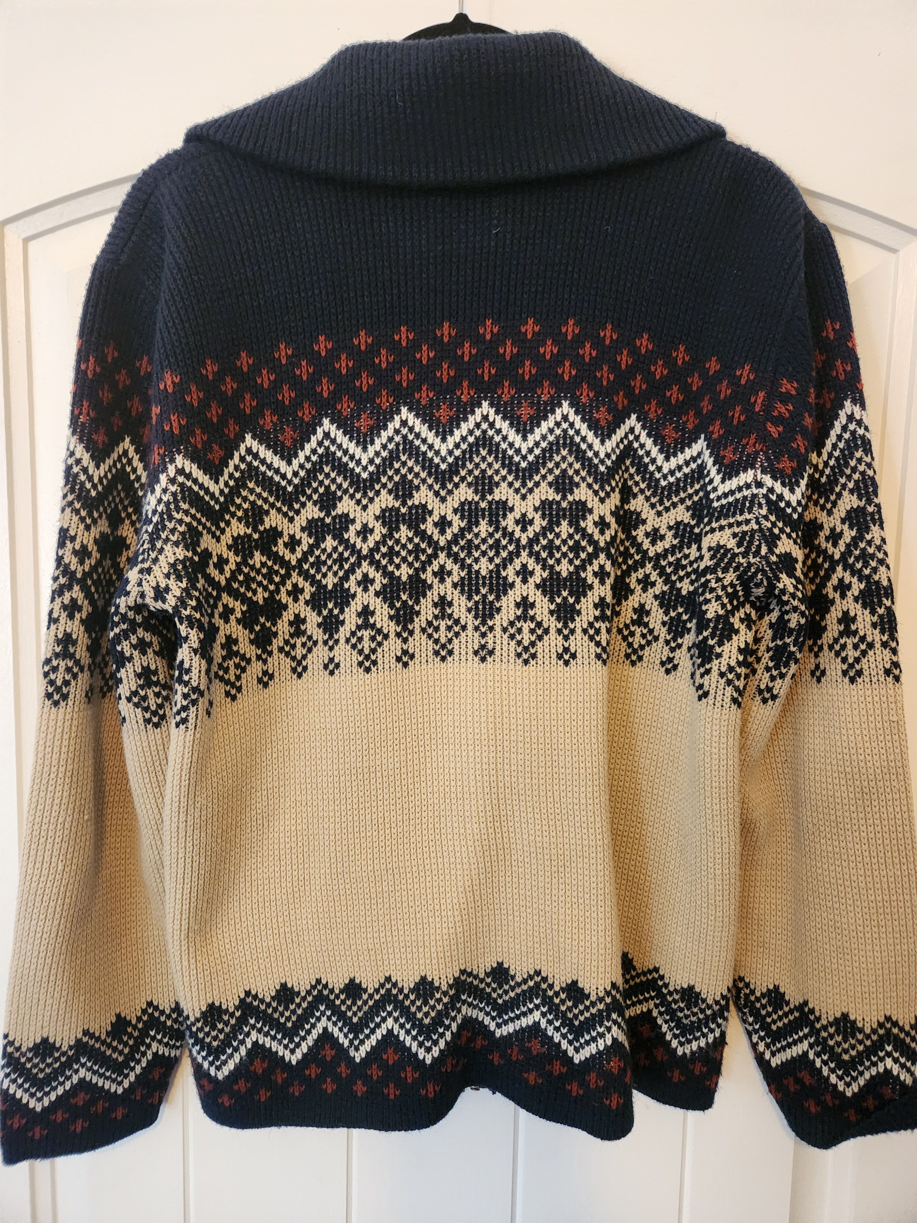 Other Vintage 70's Montgomery Ward Zip Front Nordi Style Cardigan Size US M / EU 48-50 / 2 - 2 Thumbnail