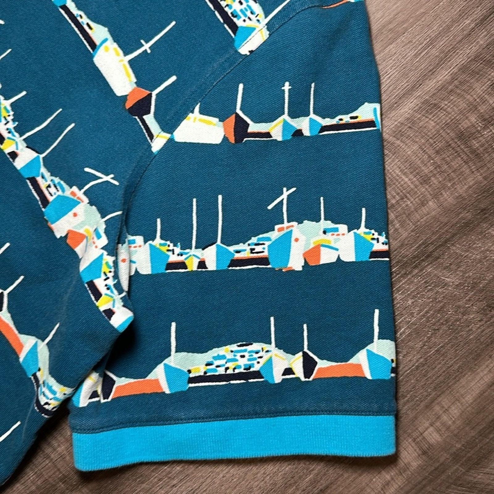 Lands' End Lands’ End Traditional Fit Docked Sailboats Polo - 2XL Size US XXL / EU 58 / 5 - 4 Thumbnail