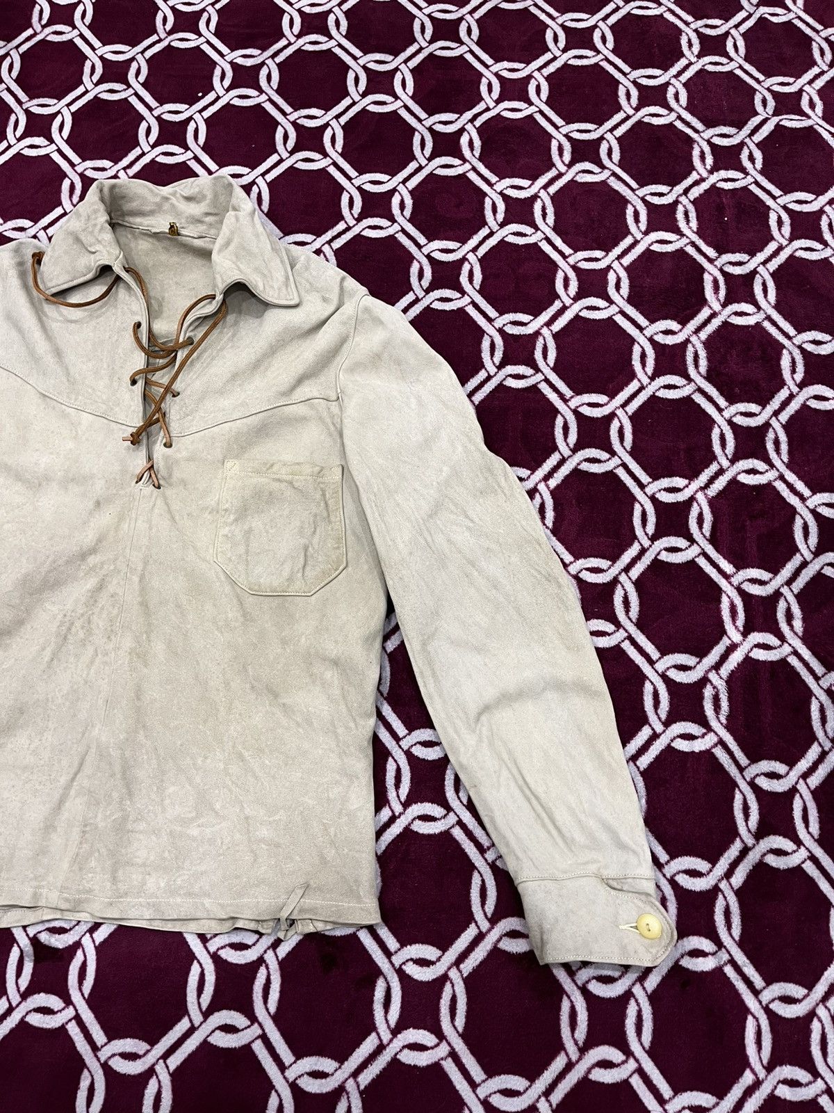 Genuine Leather Vintage 50s/60s Western Pullover Suede Leather Conmatic Zip Size US M / EU 48-50 / 2 - 4 Thumbnail