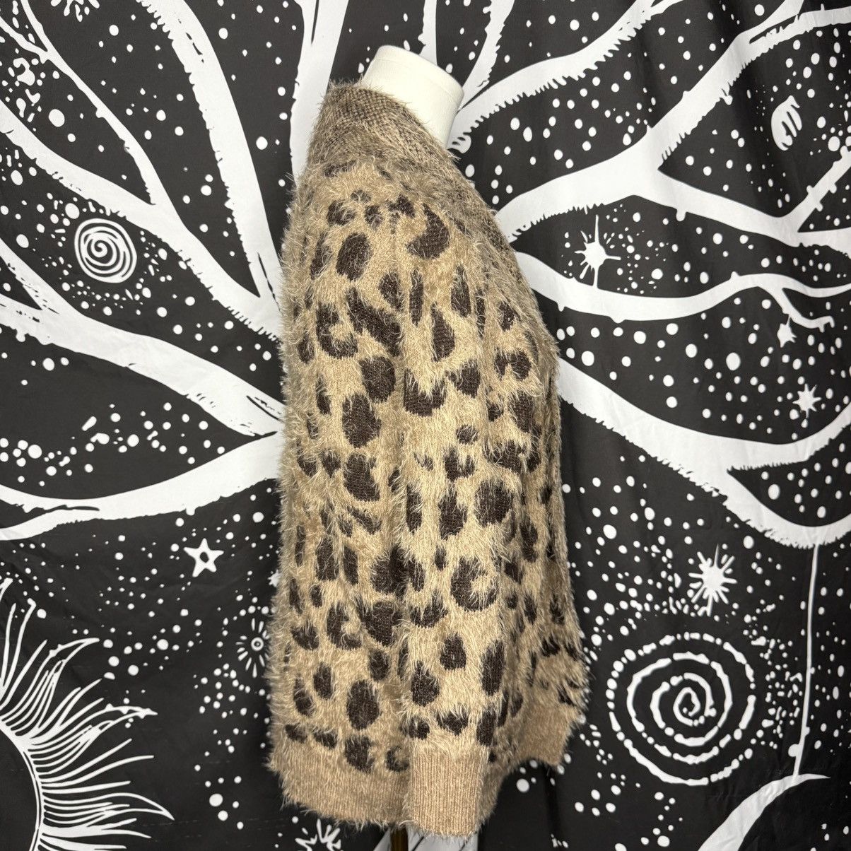 Other Oliver By Escio Leopard Sweater Brown Eyelash Duster Cardiga Size S / US 4 / IT 40 - 2 Thumbnail