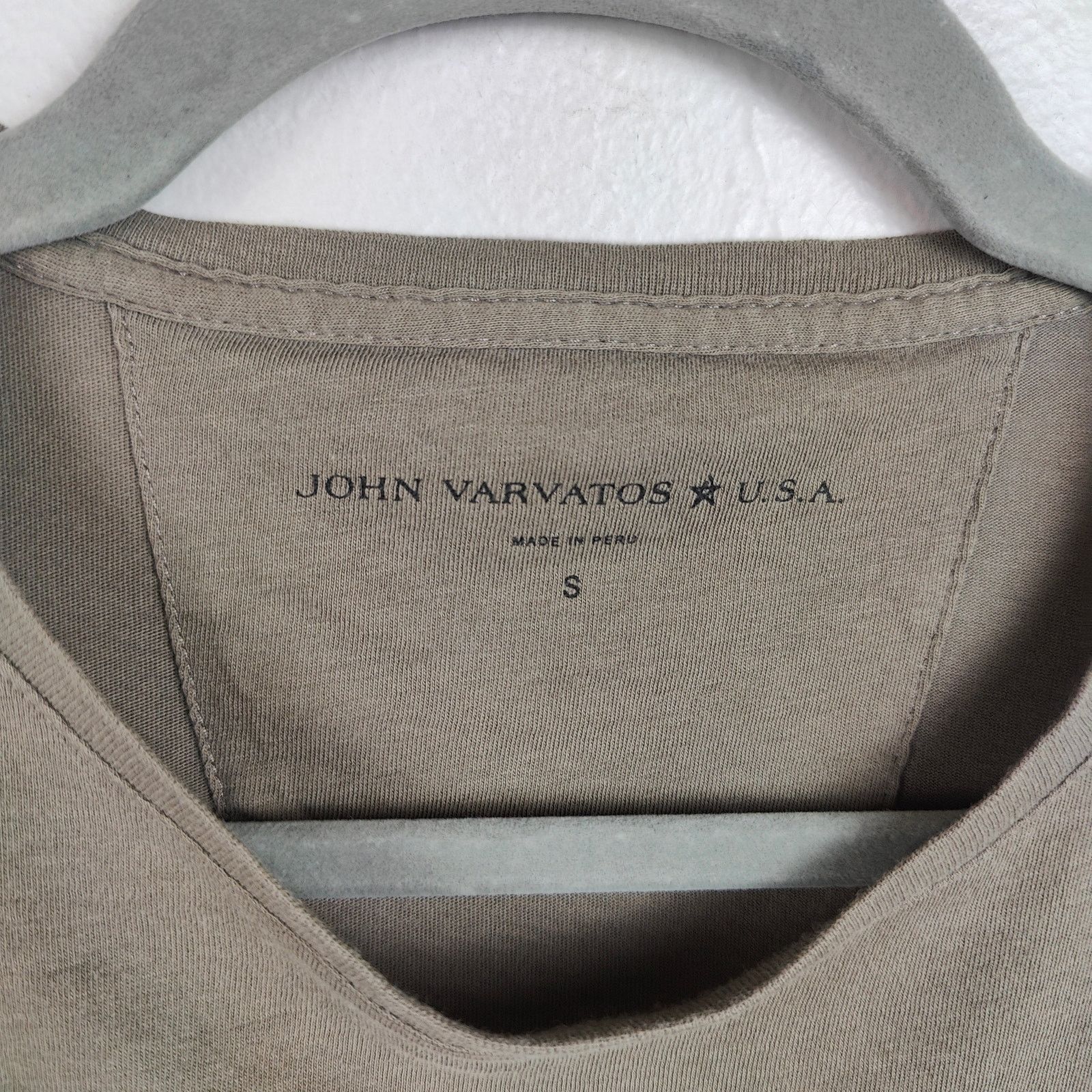John Varvatos John Varvatos Skeleton American Flag T-Shirt Small Taupe Size US S / EU 44-46 / 1 - 5 Thumbnail