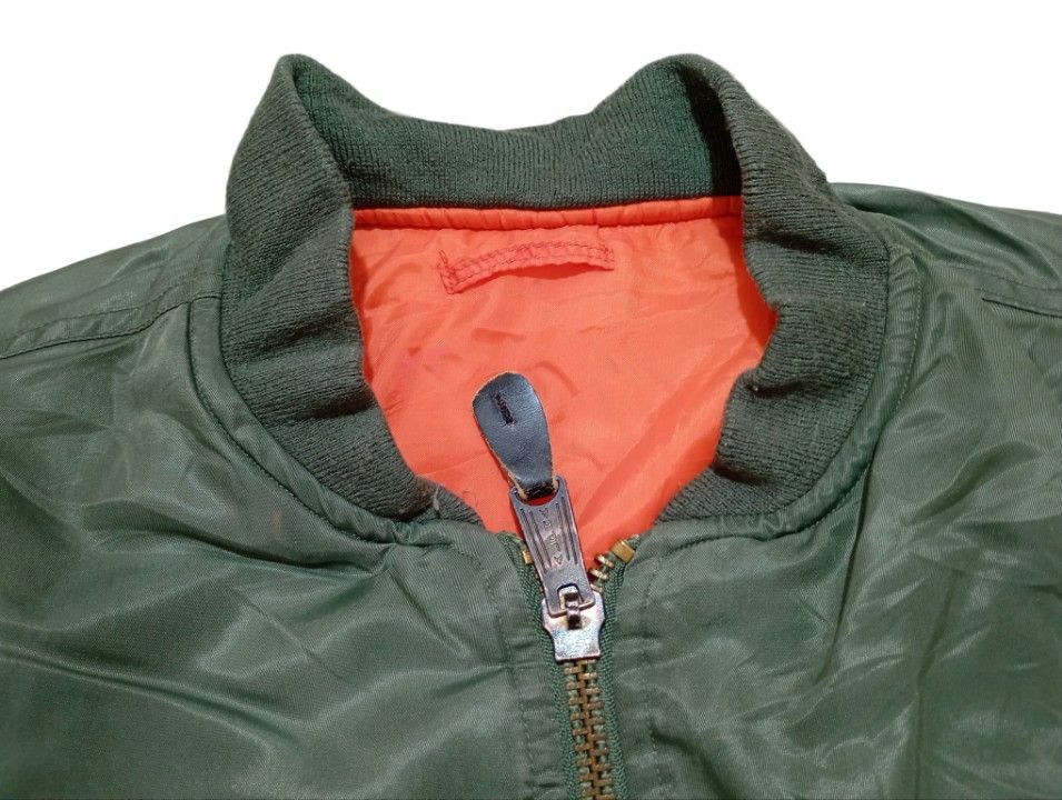 Alpha Industries 90s Ma1 Flyer Green Vintage Bomber Alpha L Jacket Oversize Size US L / EU 52-54 / 3 - 4 Thumbnail