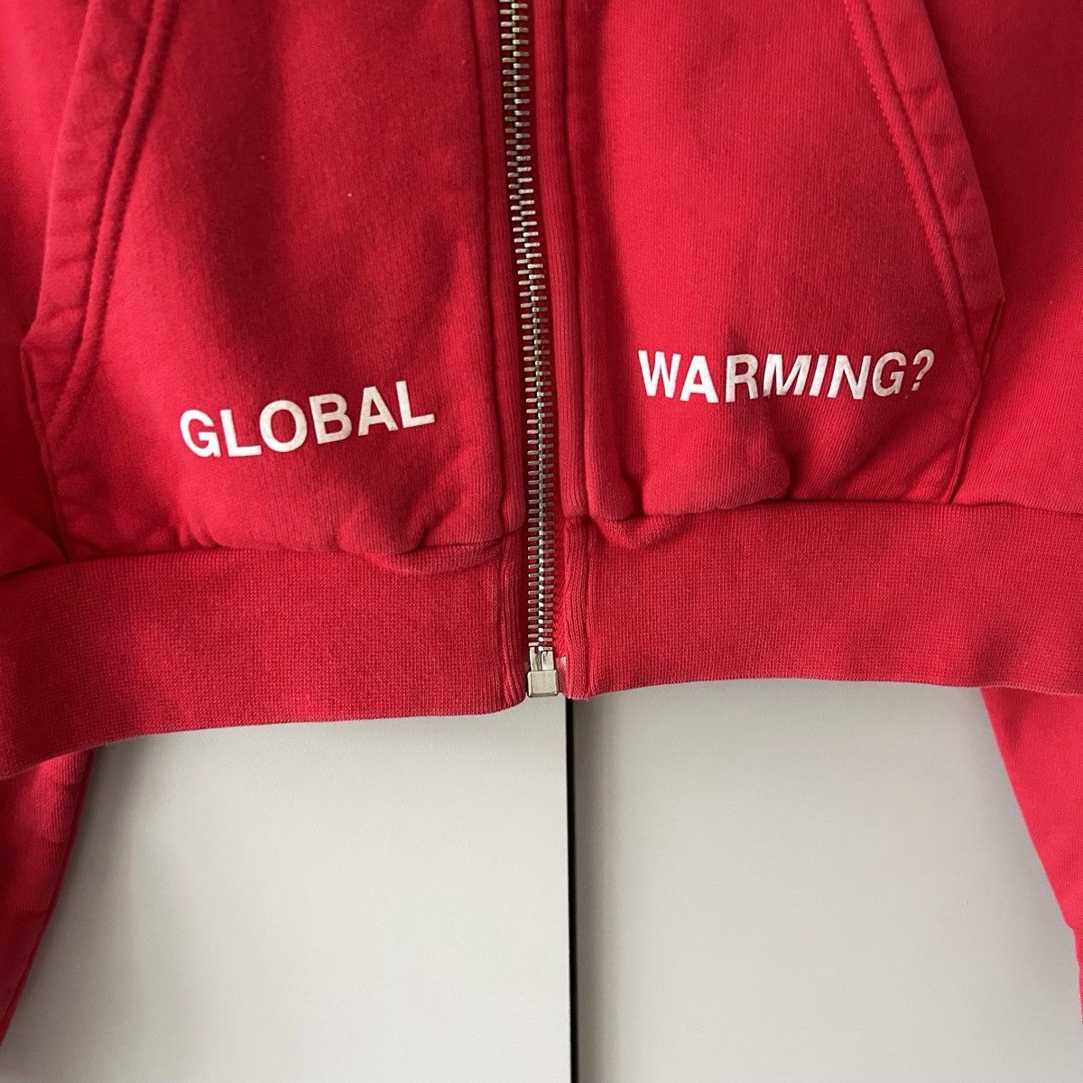 Off-White Off White hoodie global warning red Size S / US 4 / IT 40 - 4 Thumbnail