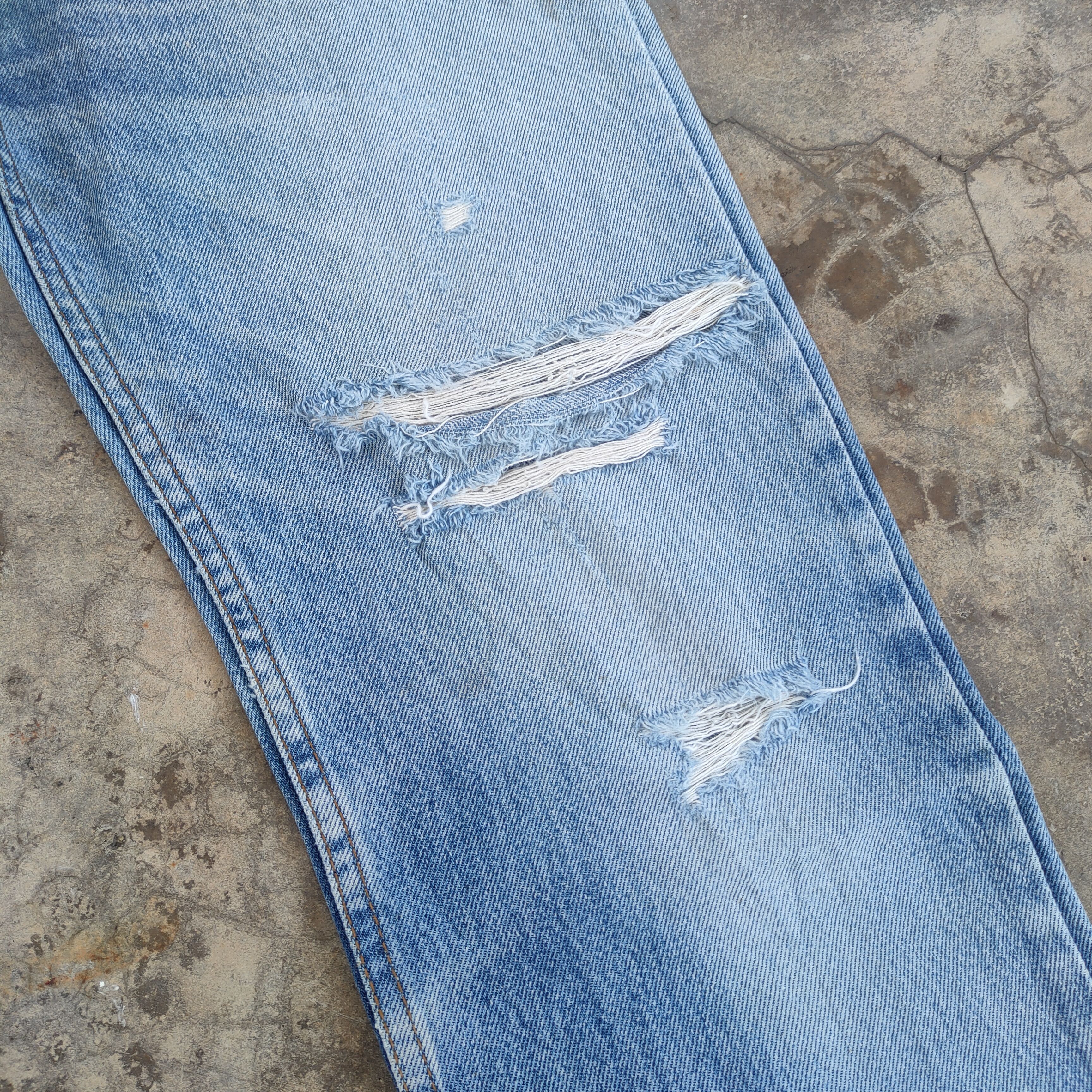 Lee VINTAGE LEE RIDERS FADED DISTRESSED JEANS DENIM PANTS Size US 32 / EU 48 - 4 Thumbnail