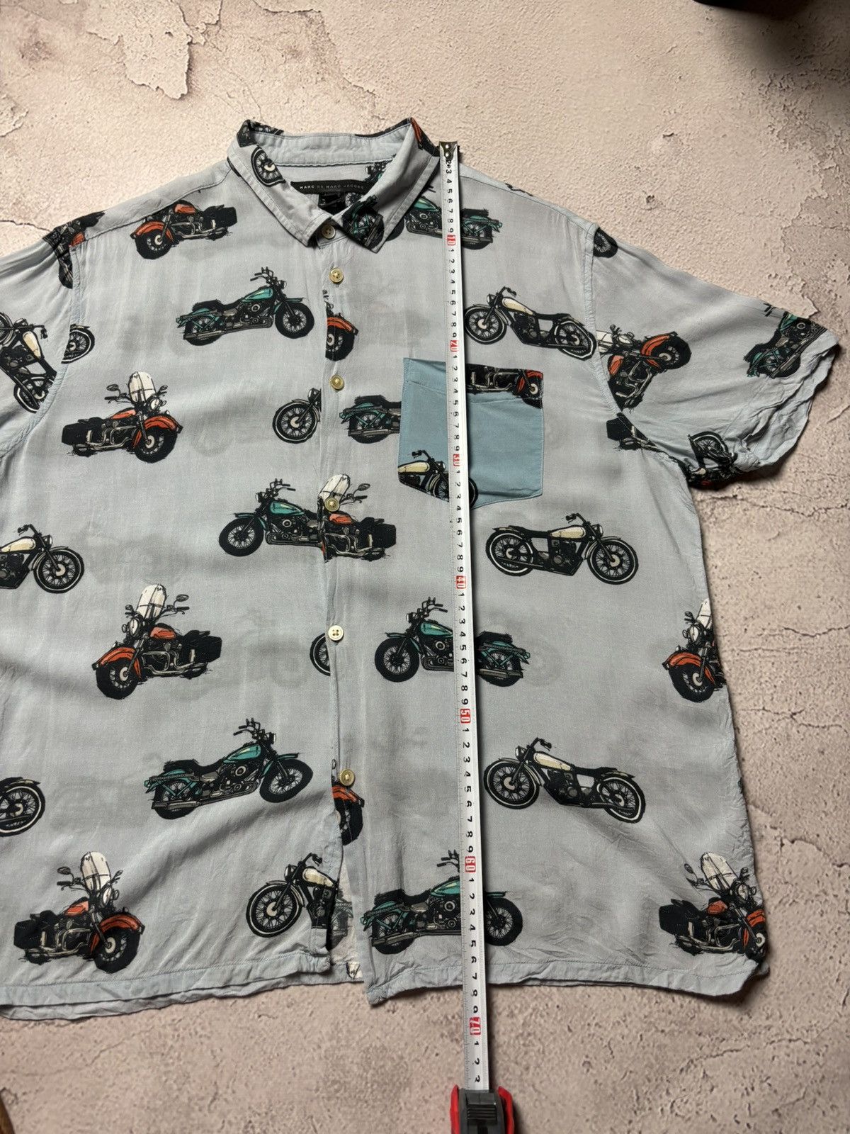 Marc by Marc Jacobs Marc By Marc Jacobs Shirt Mens L Blue Motorcycle Print Size US L / EU 52-54 / 3 - 12 Thumbnail