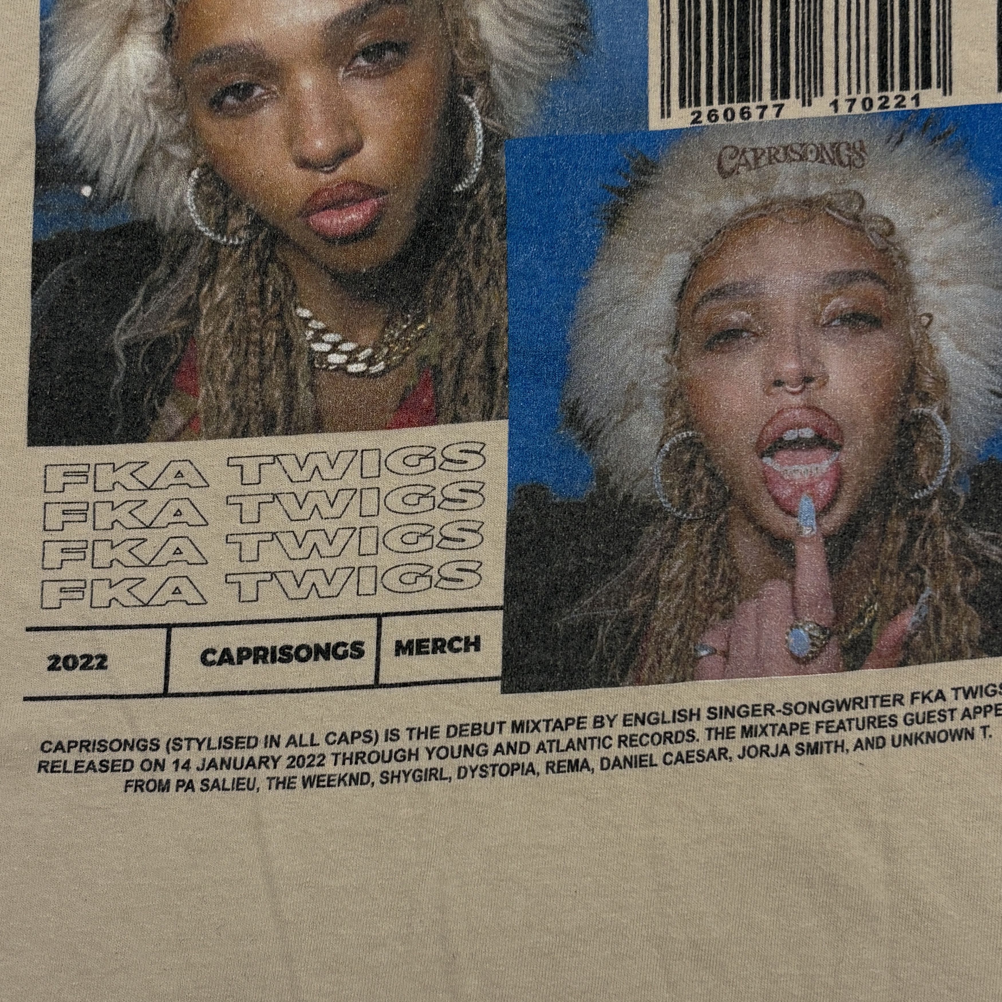Band Tees FKA Twigs Shirt Tour Indie Band Tee Arca Bjork Trip Hop Size US M / EU 48-50 / 2 - 5 Thumbnail