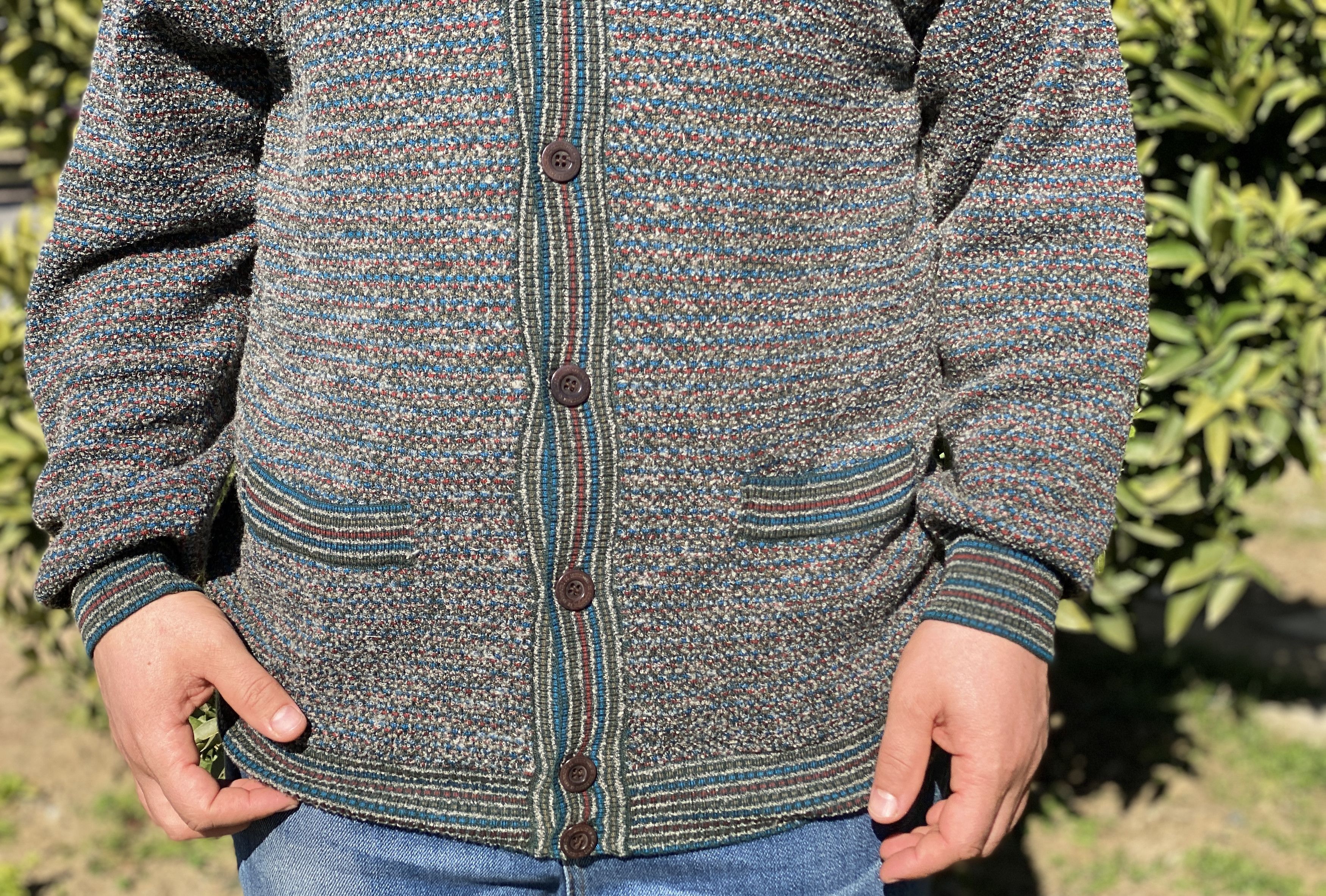 Missoni Uomo Cardigan Cosby Pullover Retro Size 2XL 56 58