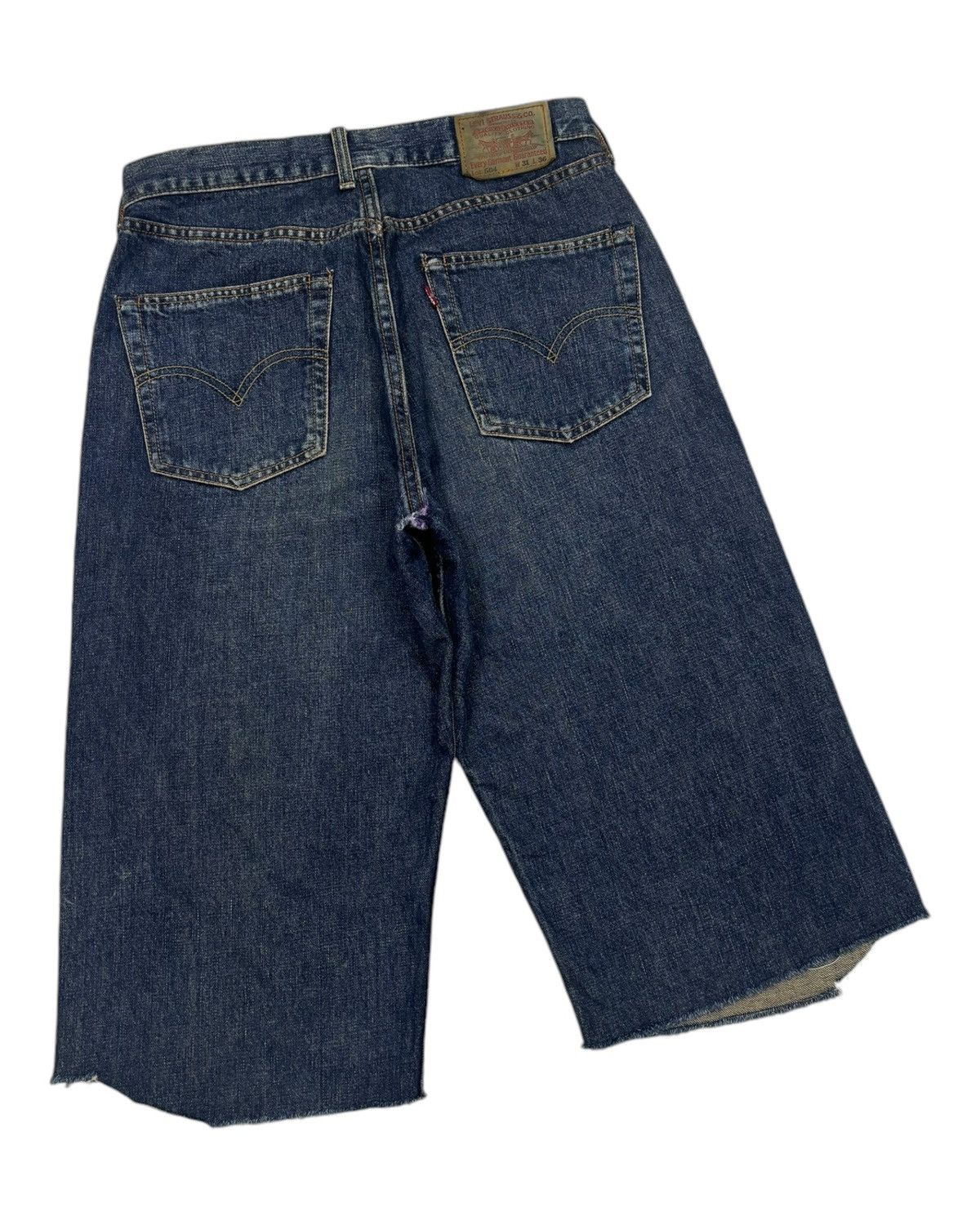 Levi's Vintage Levis 504 Selvedge Denim Short Distress Cut Size US 29 - 4 Thumbnail
