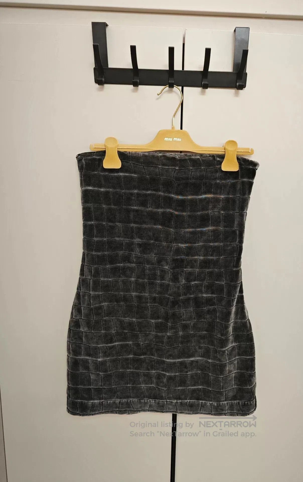 Japanese Brand Alexander Wang FW24 Croc Jacquard Velvet Mini Dress. Size S / US 4 / IT 40 - 1 Thumbnail